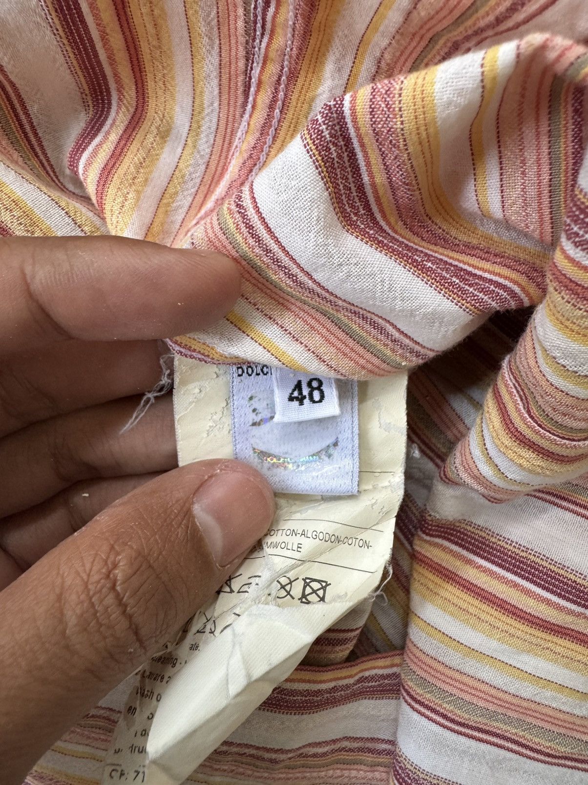 Dolce & Gabbana VINTAGE DOLCE & GABBANA MEDICAL ADVICE STRIPE LONG SHIRT Size US M / EU 48-50 / 2 - 10 Thumbnail