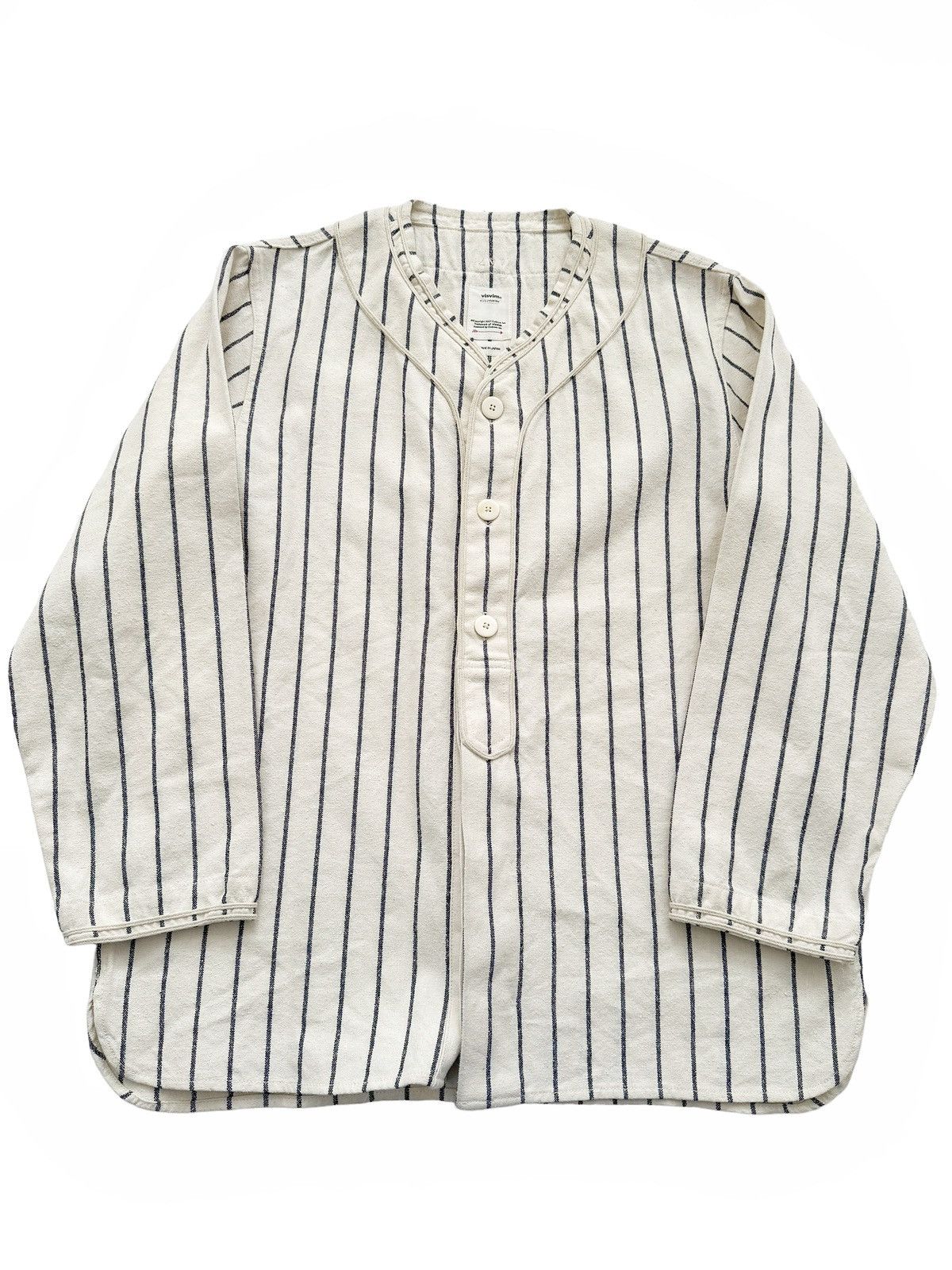 Visvim Sz2 Cream Linen/Silk/Cotton Dugout Baseball Shirt | Grailed