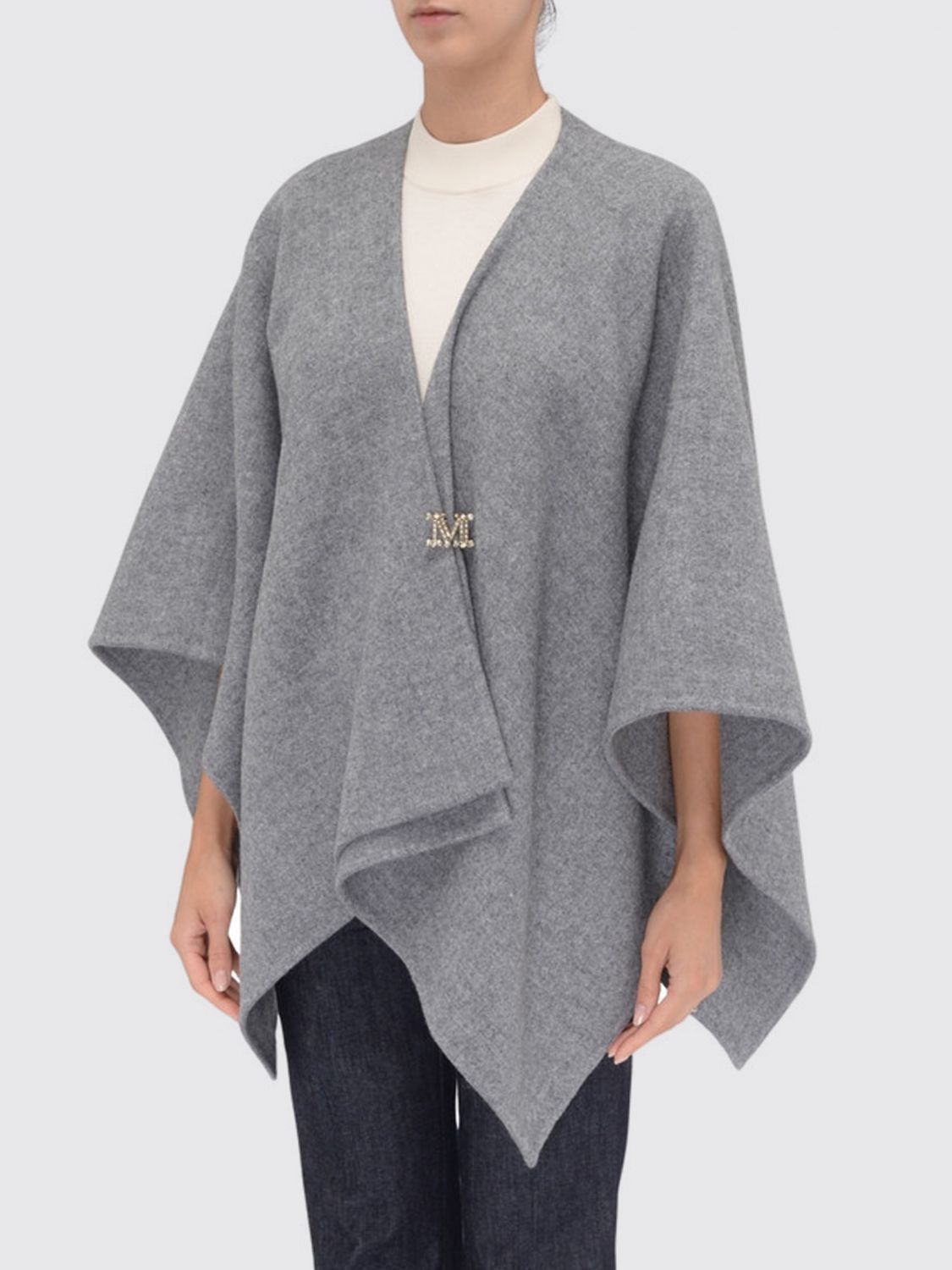 Max Mara Max Mara Scarf Woman Grey Size ONE SIZE - 1 Thumbnail