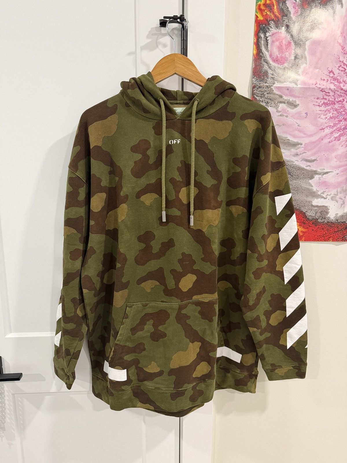 Off-White Off-White Camo "Seeing Things" Oversized Hoodie Virgil Abloh Size US XL / EU 56 / 4 - 1 Thumbnail