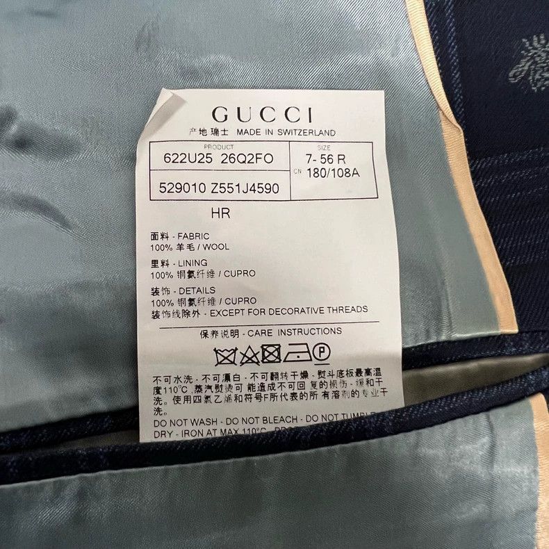Gucci Gucci Checked Blazer with Bee Print Design-2506 Size US L / EU 52-54 / 3 - 6 Thumbnail