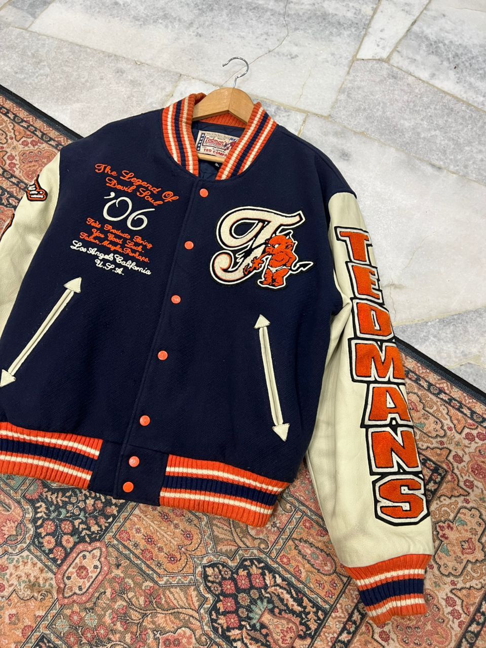 Tedman Tedman’s Devils Embroidery Varsity Jacket Size US L / EU 52-54 / 3 - 3 Thumbnail