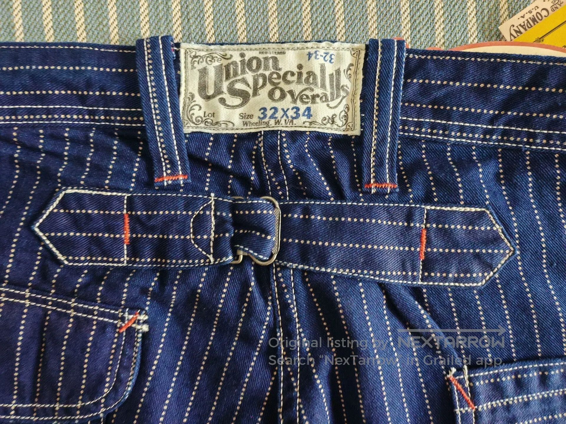 Freewheelers Freewheelers Striped Work Trousers Size 32. Size US 32 / EU 48 - 5 Thumbnail