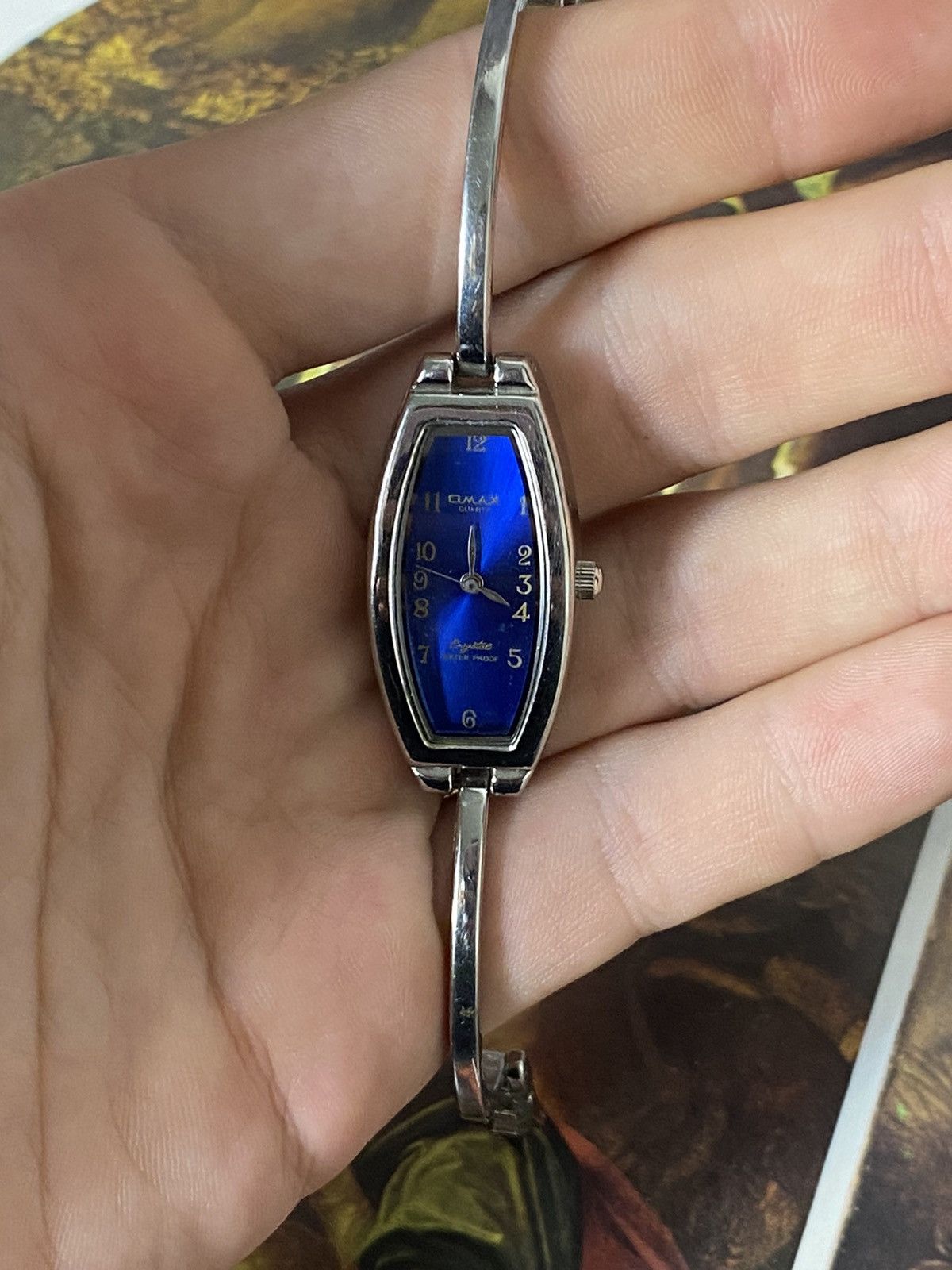 Other Vintage Omax Quartz Watch with Blue Dial Size ONE SIZE - 5 Thumbnail