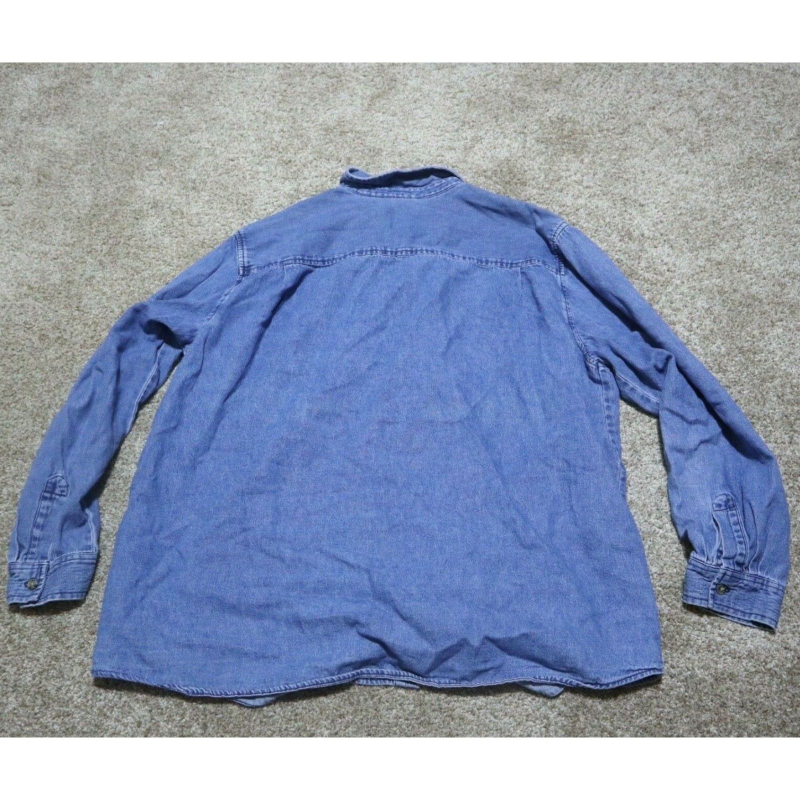 Cherokee Cherokee Denim Jacket Women XL Blue Button-Down Lined Pockets Denim Jacket Blue 80s Women Cherokee Size XL / US 12-14 / IT 48-50 - 7 Thumbnail
