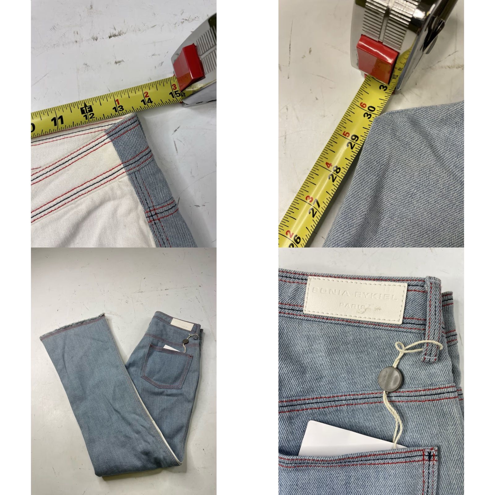 Vintage Sonia Rykiel Jeans Bootcut 5-Pocket Blue Sz 36 Womens Regular Denim Cotton Elastane NWT Paris Modern Size 25" / US 0 / IT 36 - 8 Thumbnail