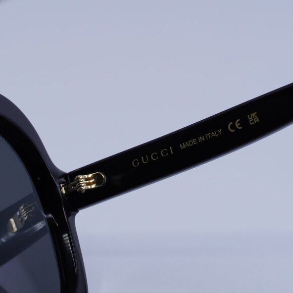 Gucci Gucci GG1240S 001 Sunglasses Black Round Frame, Grey Lenses Size ONE SIZE - 8 Thumbnail
