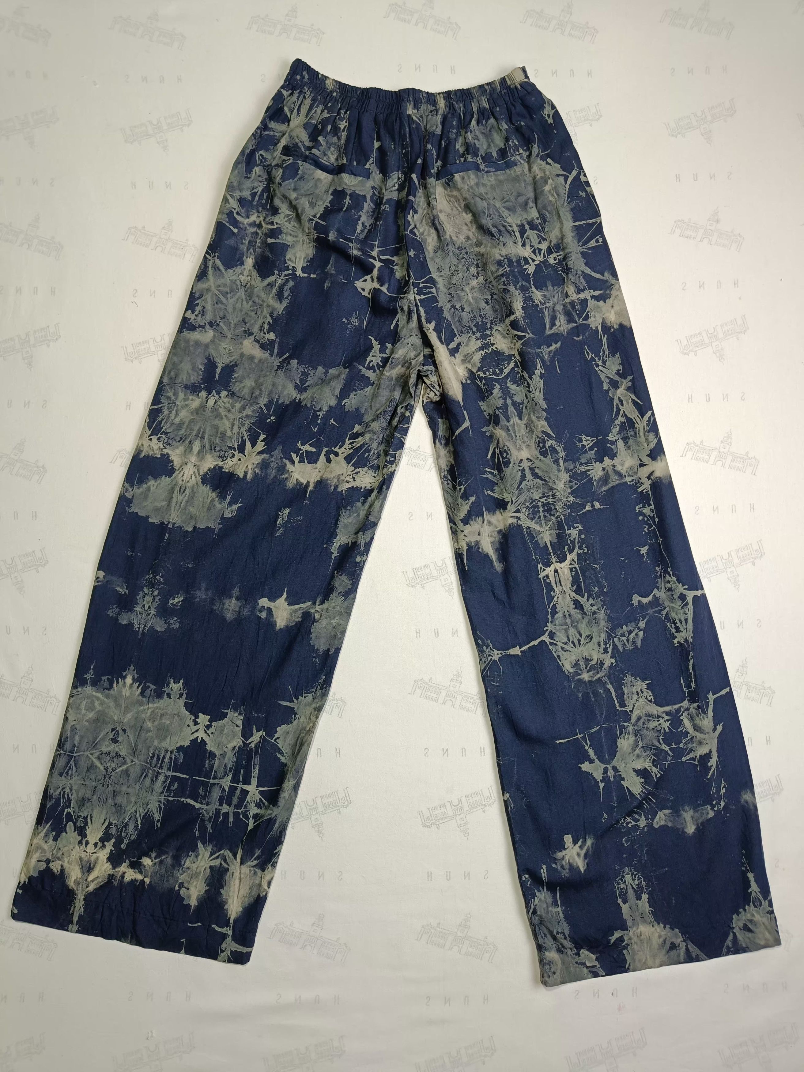 Bleach SICK🔥 Studio Table Baggy Bleach Tie-dye Rayon Slacks Size 26" / US 2 / IT 38 - 8 Thumbnail