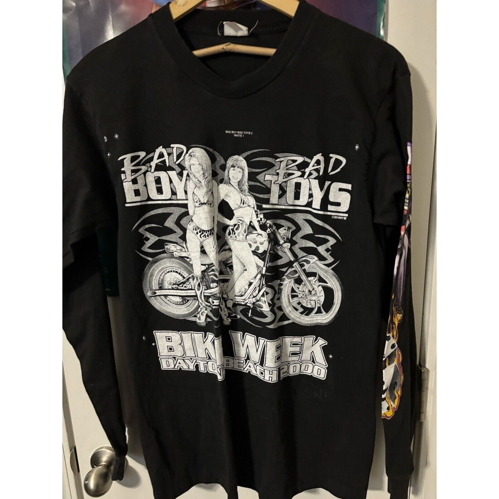 Other Vintage bad boys bikeblack long sleeve shirt test print rare Size US XL / EU 56 / 4 - 2 Thumbnail