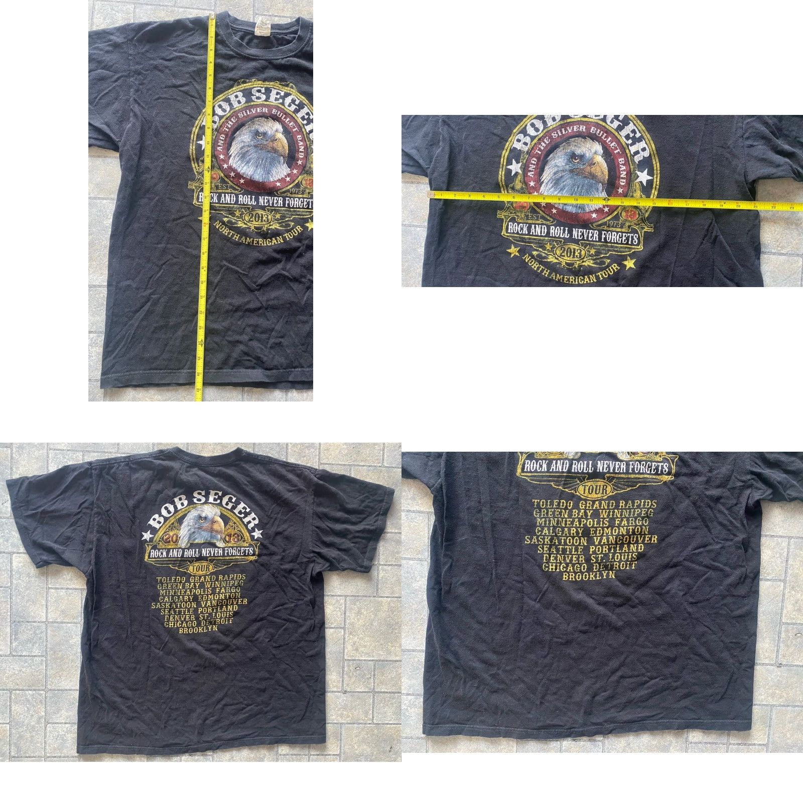 Anvil VINTAGE Anvil T Shirt 2013 Bob Seger Rock And Roll Never Forgets Tour Black Men’s XL Size US XL / EU 56 / 4 - 8 Thumbnail
