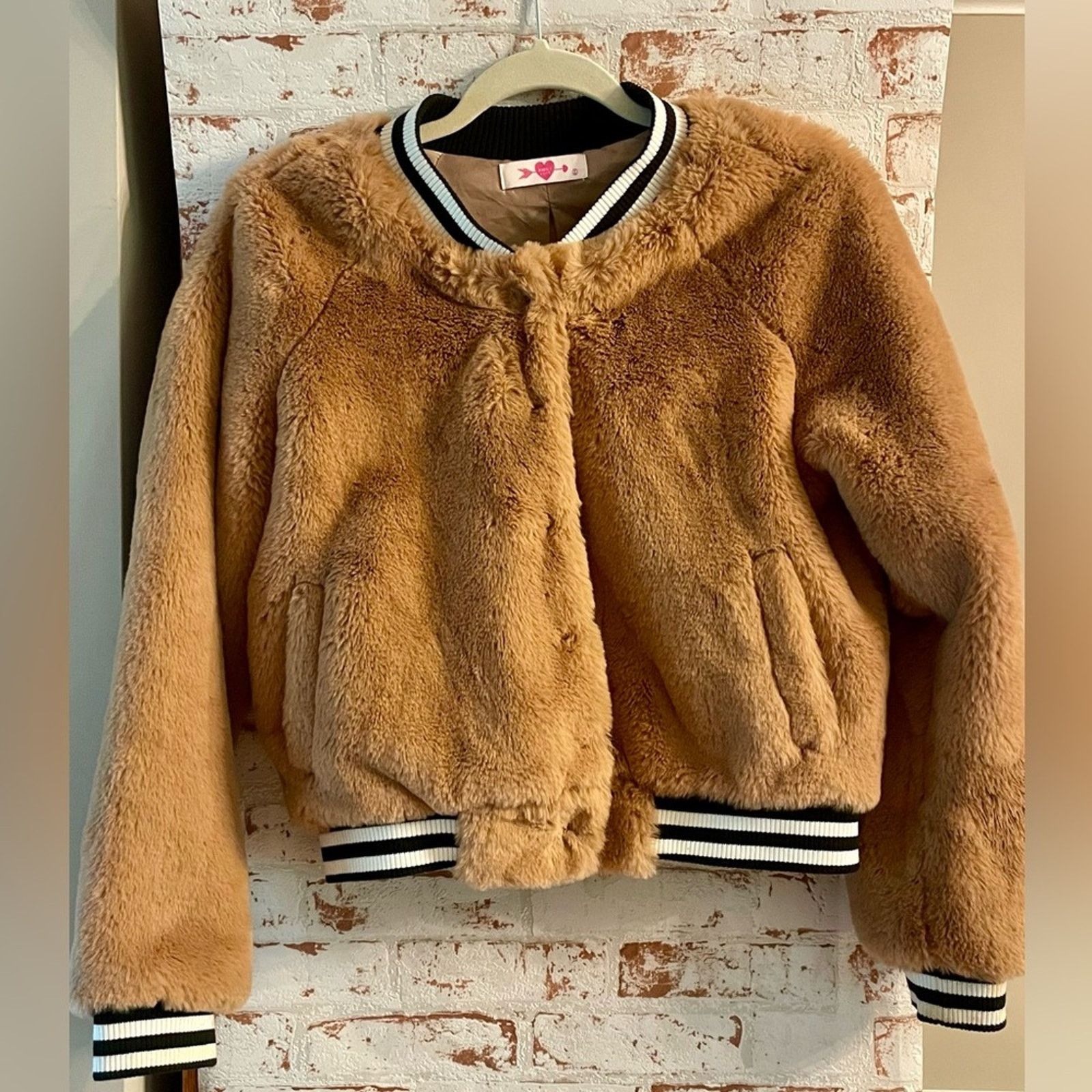 Buddy Love Tan Faux Fur Jacket