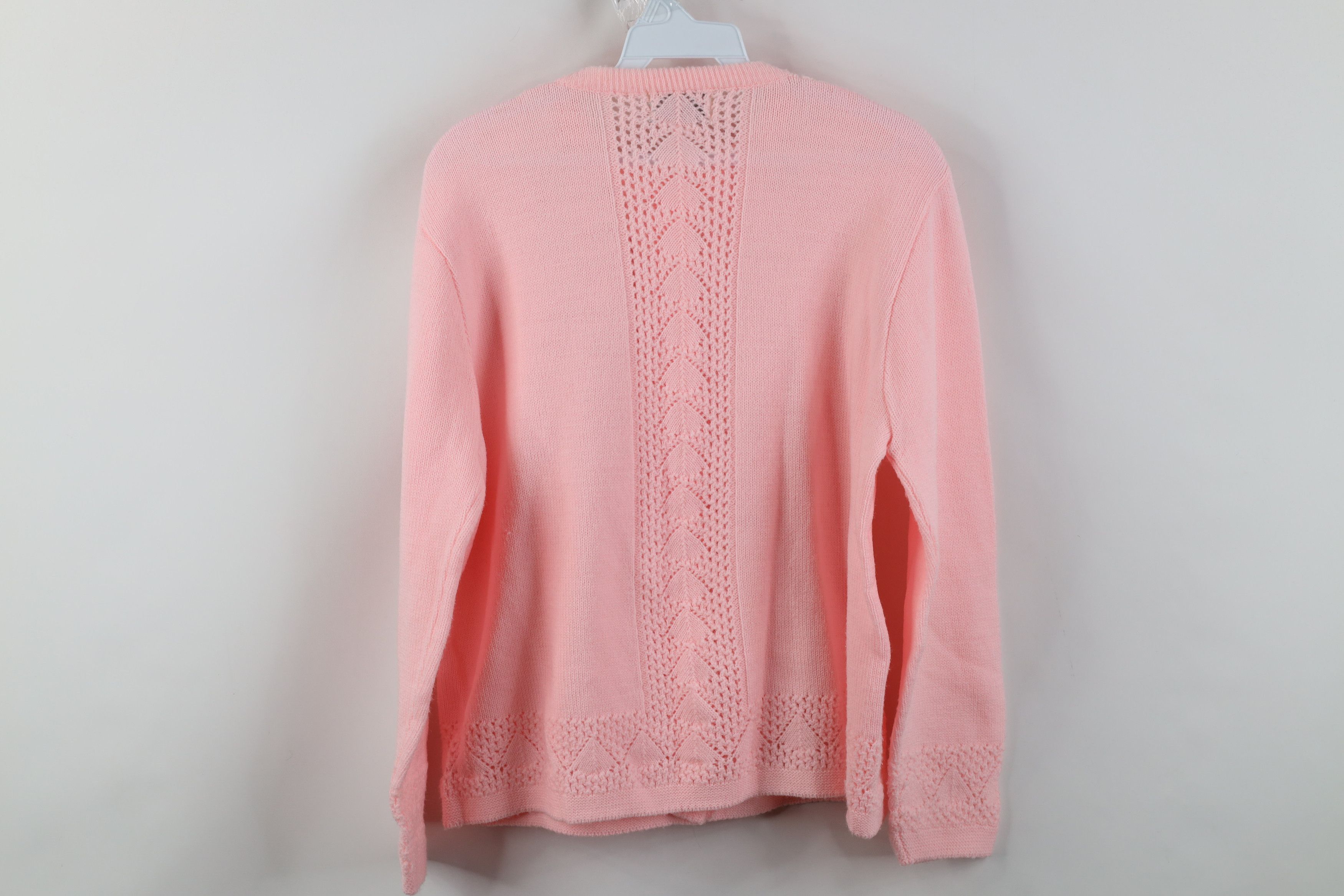 Vintage Vintage 50s 60s Streetwear Crochet Knit Cardigan Sweater USA Size M / US 6-8 / IT 42-44 - 8 Thumbnail