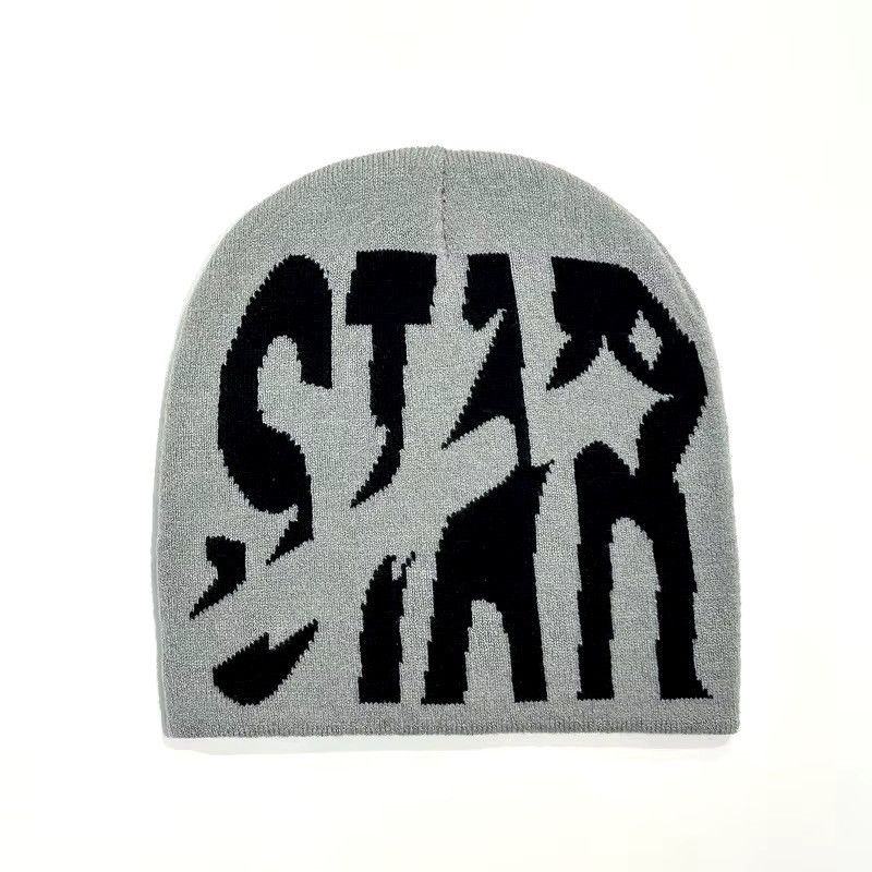 Jewelry × Vintage STAR jacquard Knitted Hats Y2K Outdoor Sports Size ONE SIZE - 1 Preview
