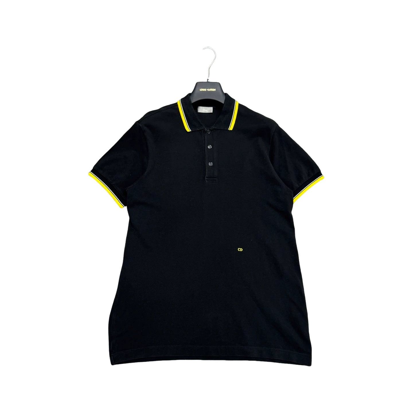 Dior Dior Homme SS06 Black Polo Shirt Rhinestones in size S | Grailed