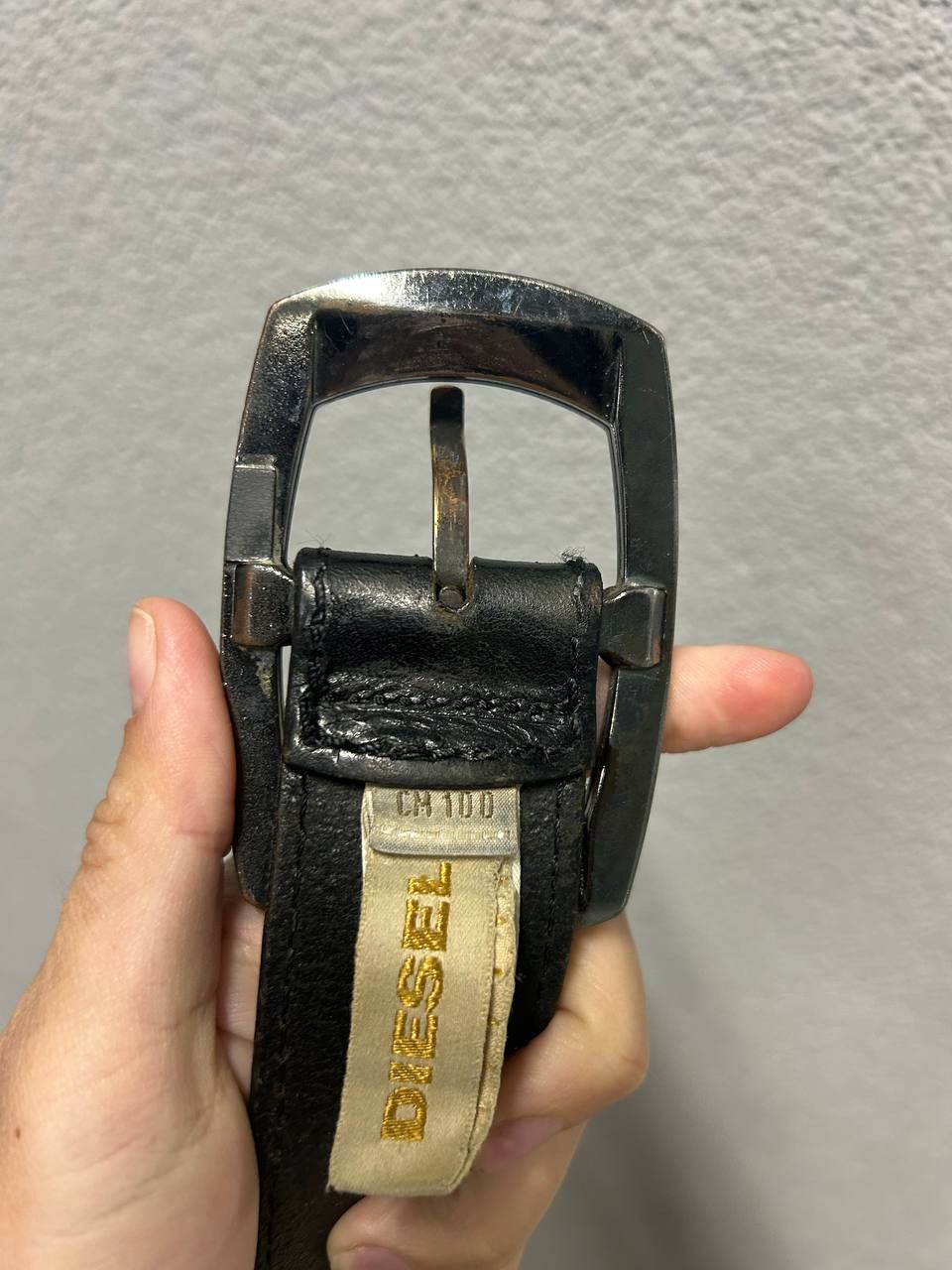 Diesel Diesel mens black leather belt 100/40 Size 40 - 4 Thumbnail