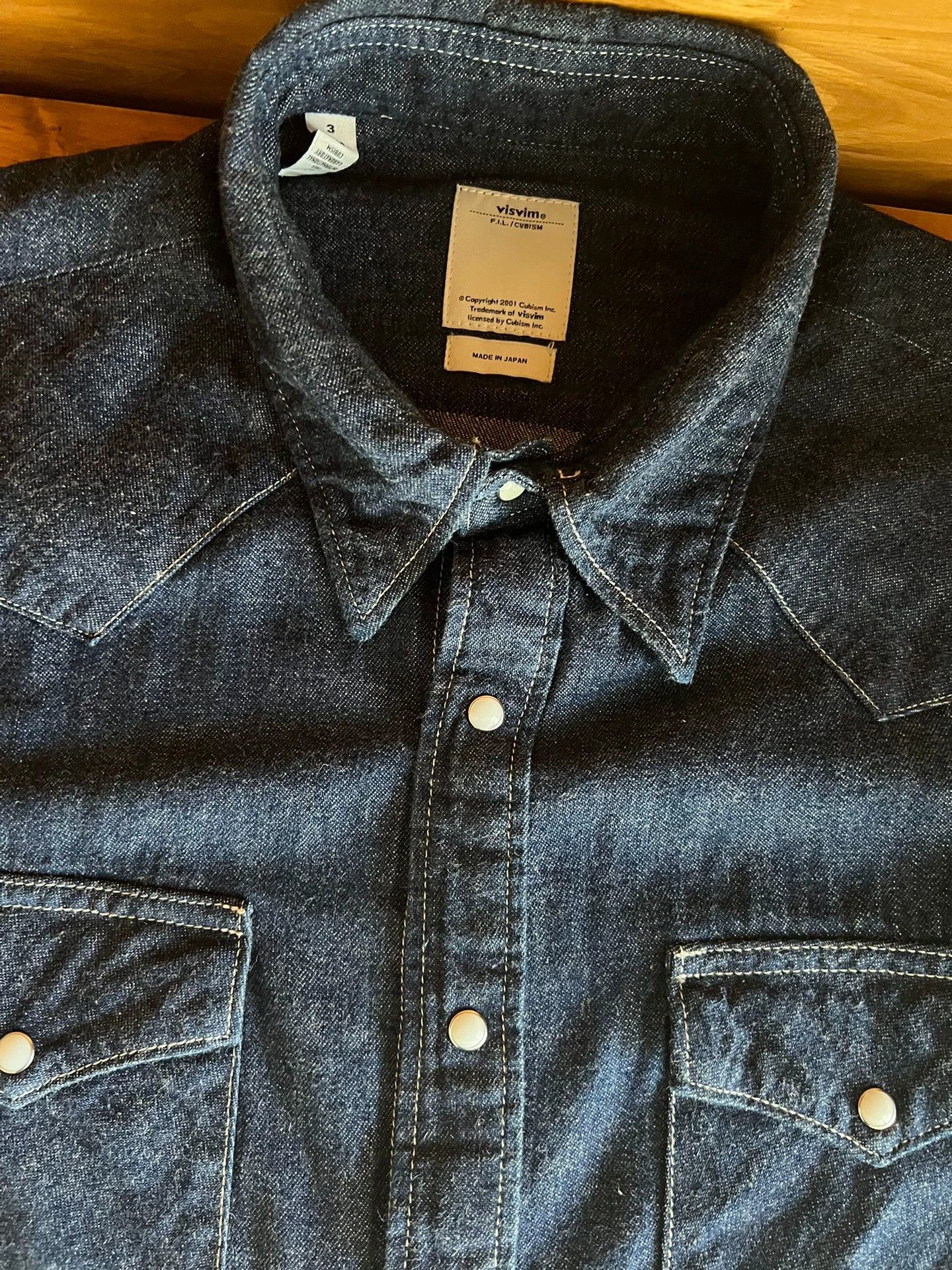 Visvim visvim 2017 indigo denim camo Nippon-made new shirt Size US L / EU 52-54 / 3 - 9 Thumbnail