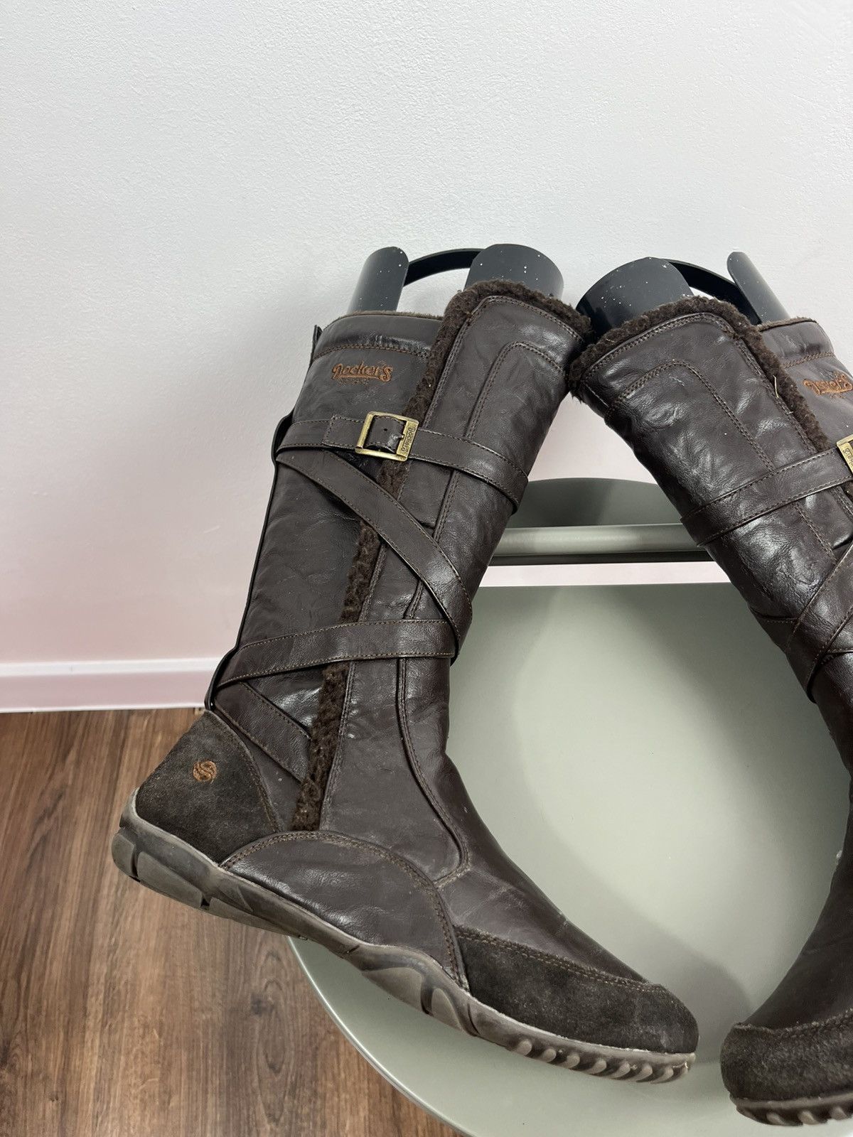 Other Dockers Brown Faux Leather Riding Boots Size 40 Size US 9.5 / IT 39.5 - 3 Thumbnail