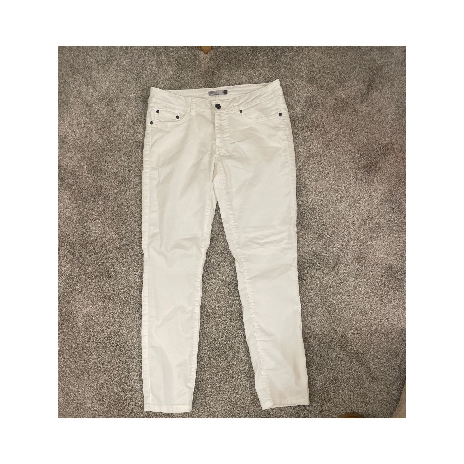 Prana Prana 5 Pocket Straight Leg White Jeans, 4 Size 27" / US 4 / IT 40 - 1 Thumbnail