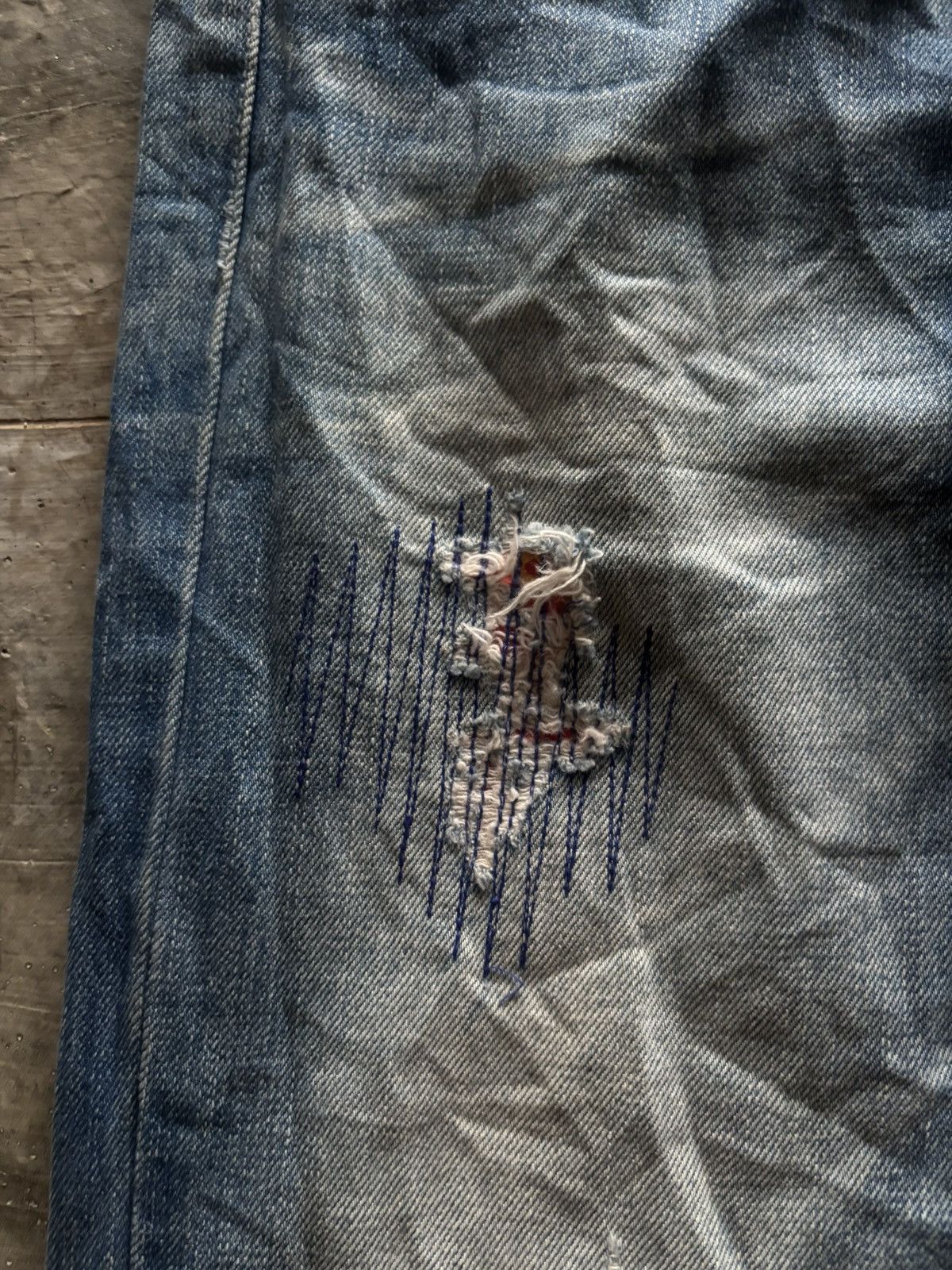 If Six Was Nine RED PEPPER JAPANESE DENIM DISTRESSED WASHED REPAIRED PUNK Size US 30 / EU 46 - 14 Thumbnail