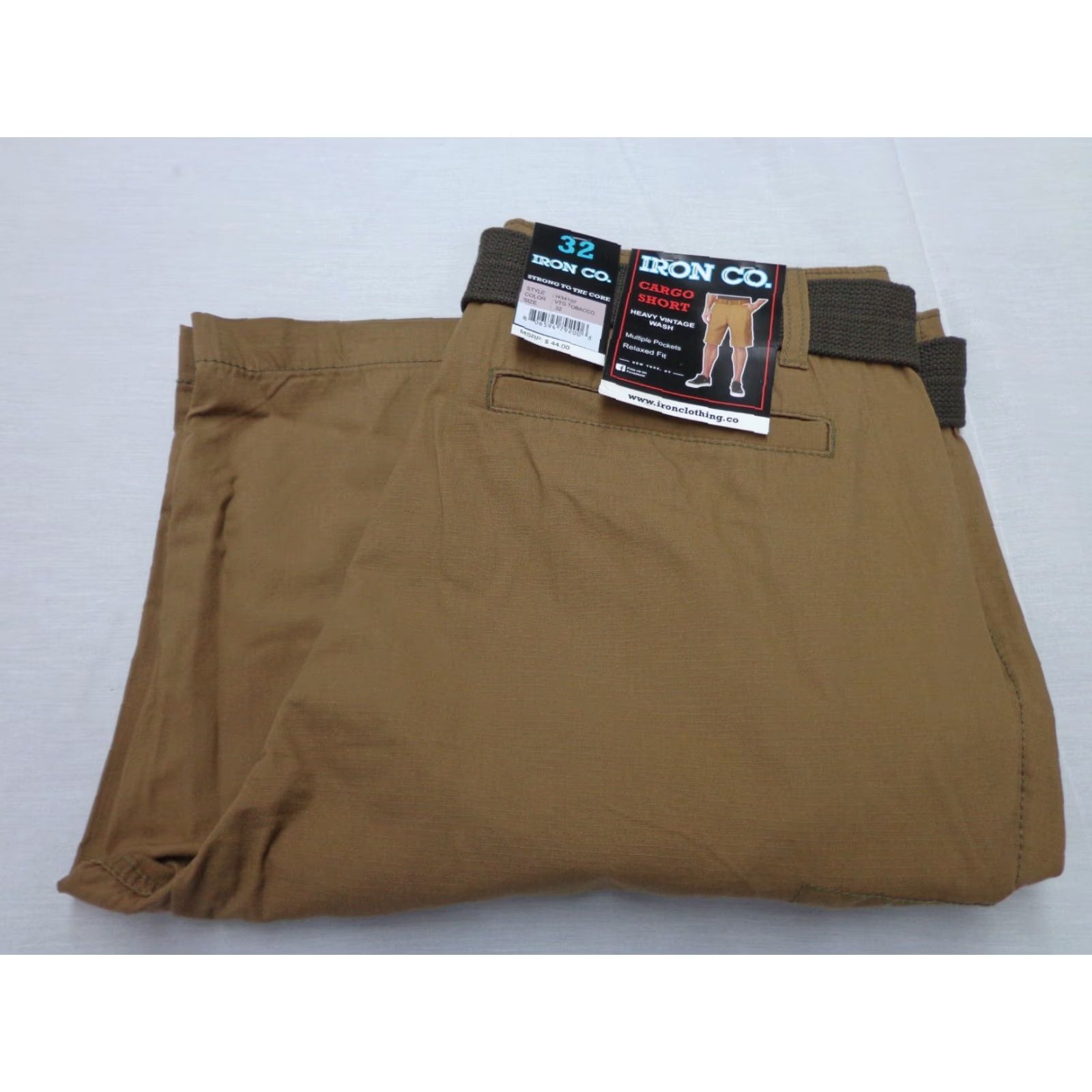 Vintage VINTAGE Iron Co. Cargo Shorts Belted Tobacco Brown 32 MEN Size 32 Cargo Brown NEW Size US 32 / EU 48 - 2 Thumbnail
