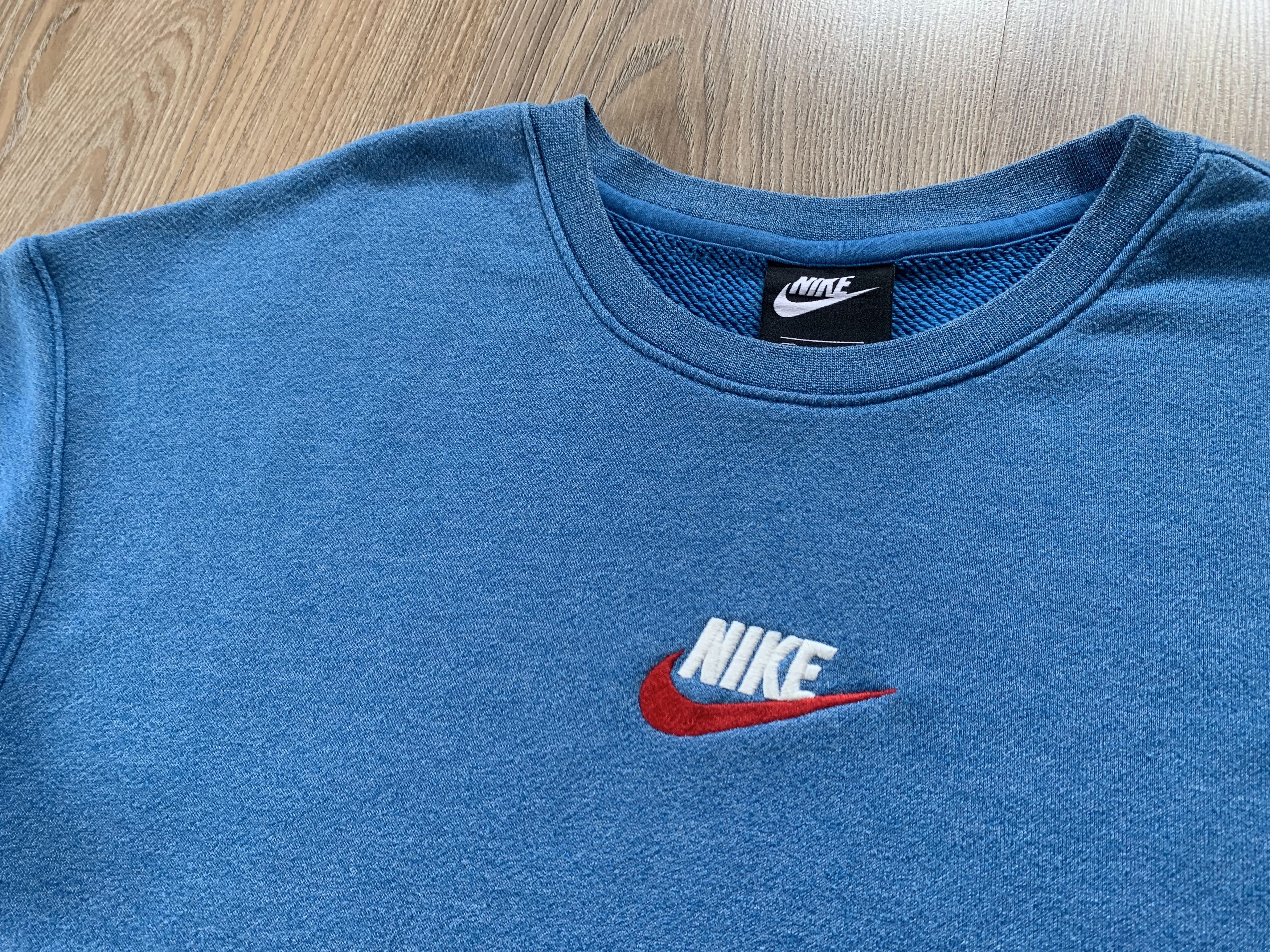 Nike Nike Embroidered Mini Swoosh Blue Sweatshirt Size US S / EU 44-46 / 1 - 4 Thumbnail