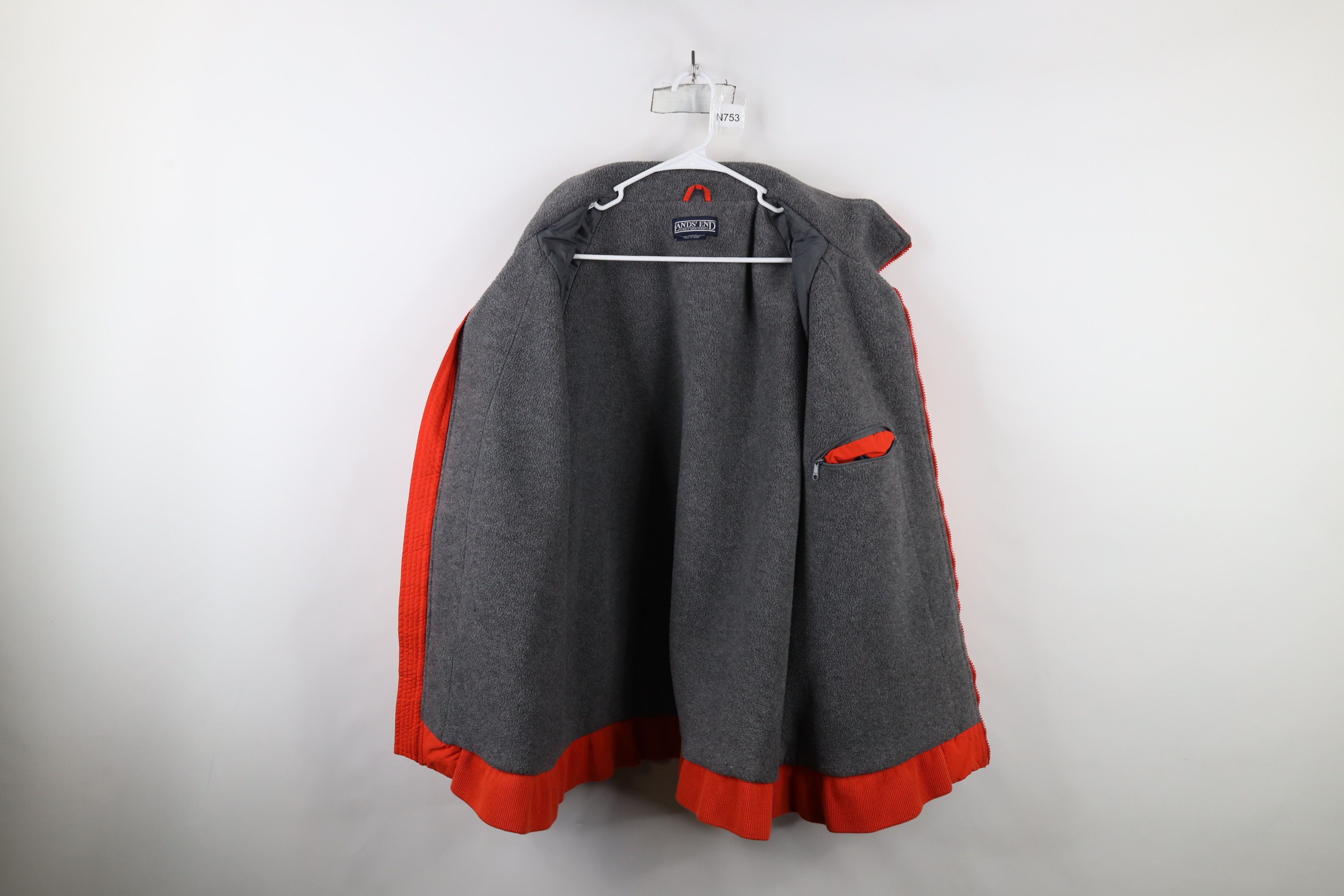 Lands' End × Vintage Vintage 90s Lands End Spell Out Fleece Lined Bomber Jacket Size US XXL / EU 58 / 5 - 10 Thumbnail