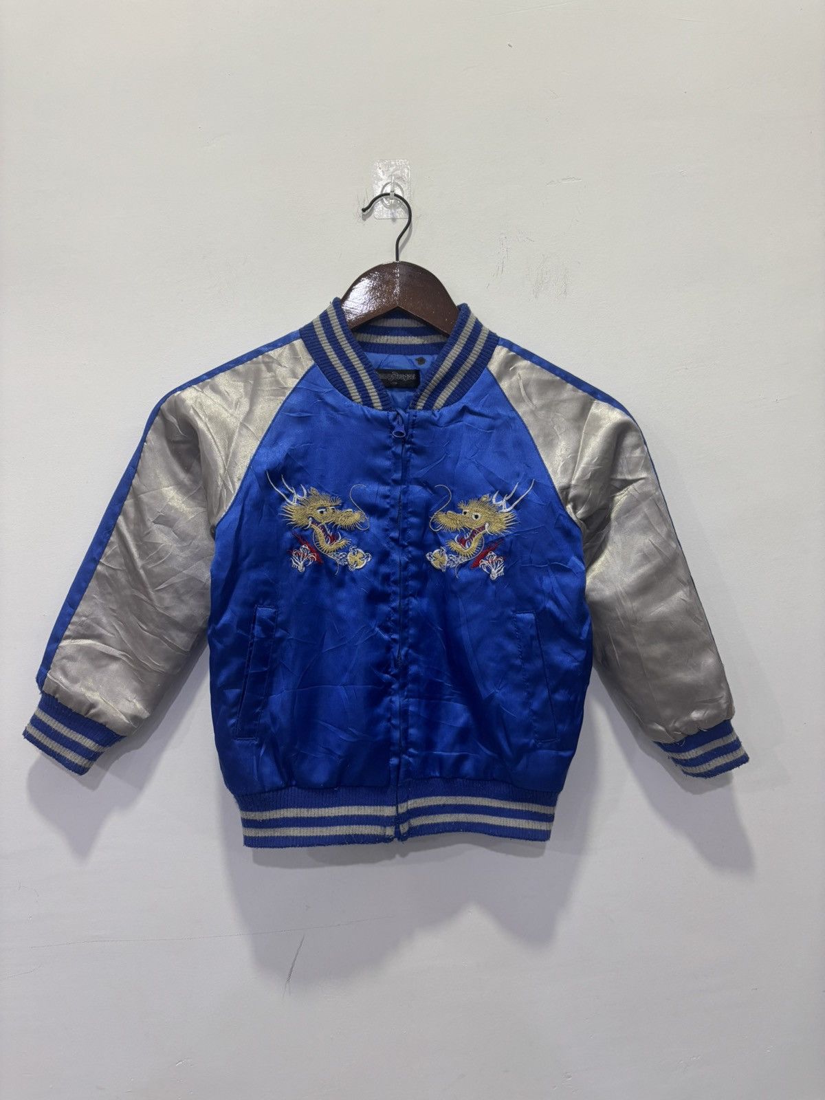 Japanese Brand Sukajan Dragon Kids Jacket Size US XXS / EU 40 - 2 Thumbnail