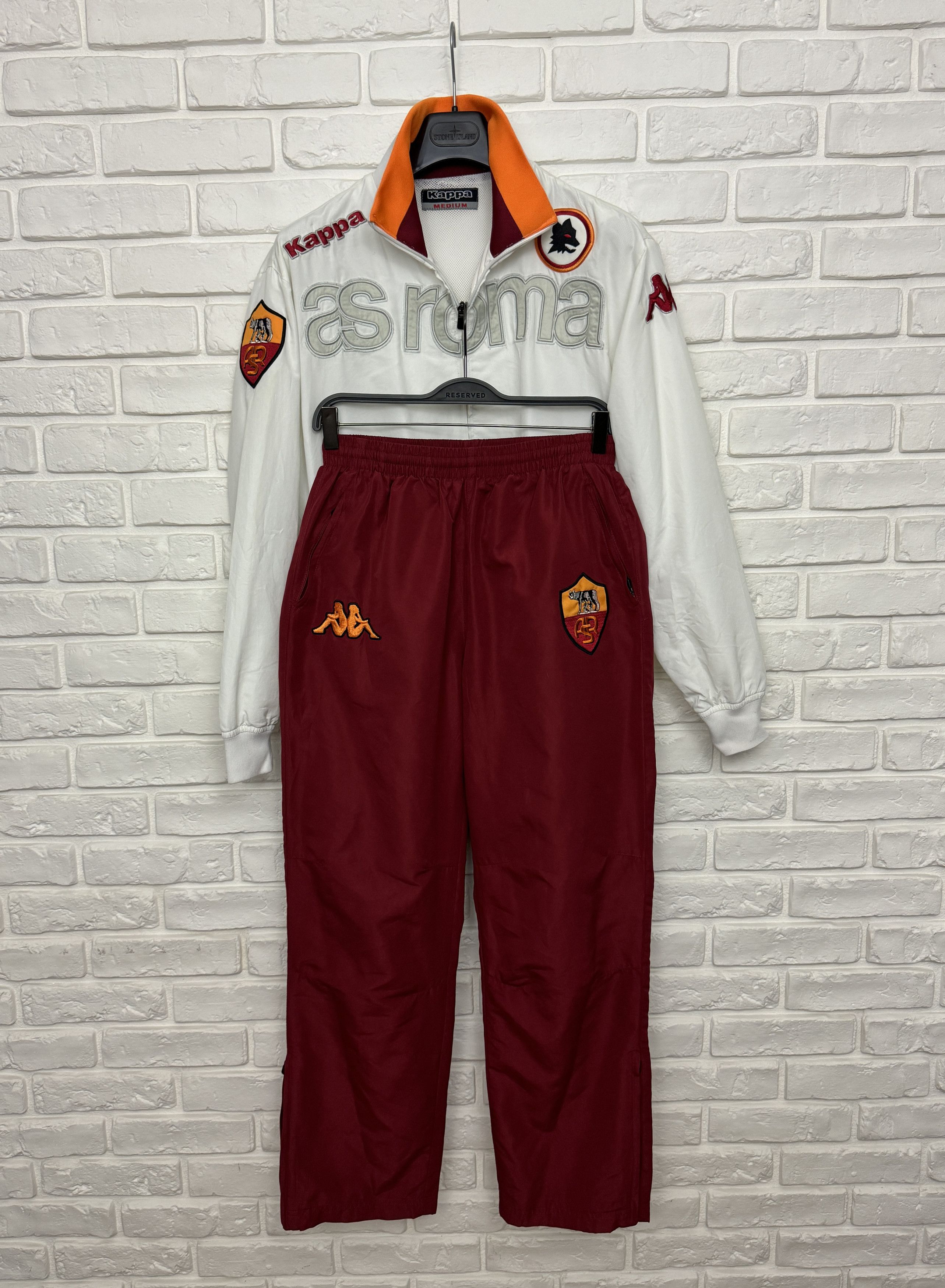 Kappa AS Roma 2010 2011 Tracksuit Suit Football Jacket Pants M Size US M / EU 48-50 / 2 - 1 Thumbnail
