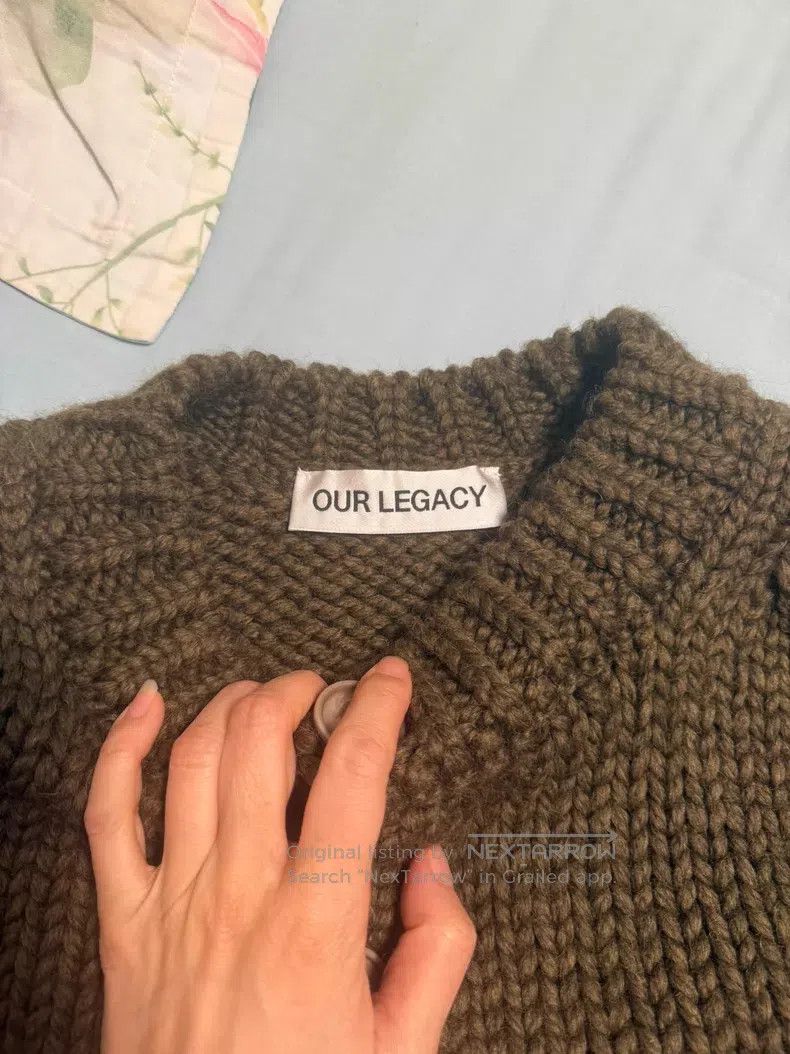 Our Legacy Our Legacy Olive Green Knit Sweater Size US S / EU 44-46 / 1 - 3 Thumbnail