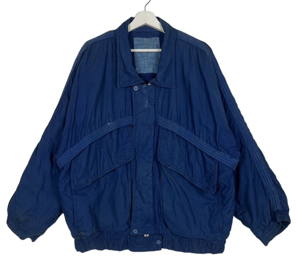 Issey Miyake 🔥 1980s VINTAGE IS ISSEY MIYAKE INDIGO BOMBER JACKET Size US L / EU 52-54 / 3 - 1 Thumbnail