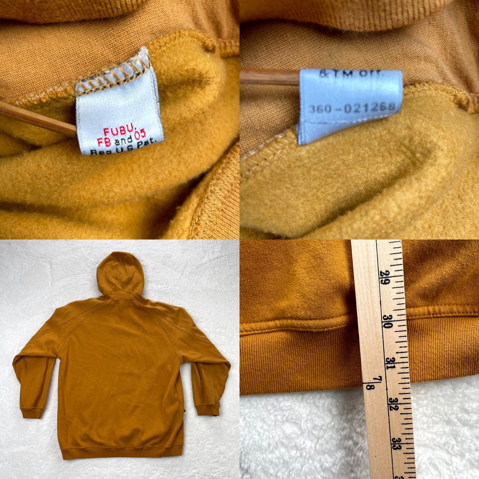 Fubu VTG FUBU Hoodie Mens Large Yellow Platinum Mustard Embroidered y2K Streetwear Hoodie Size US L / EU 52-54 / 3 - 8 Thumbnail