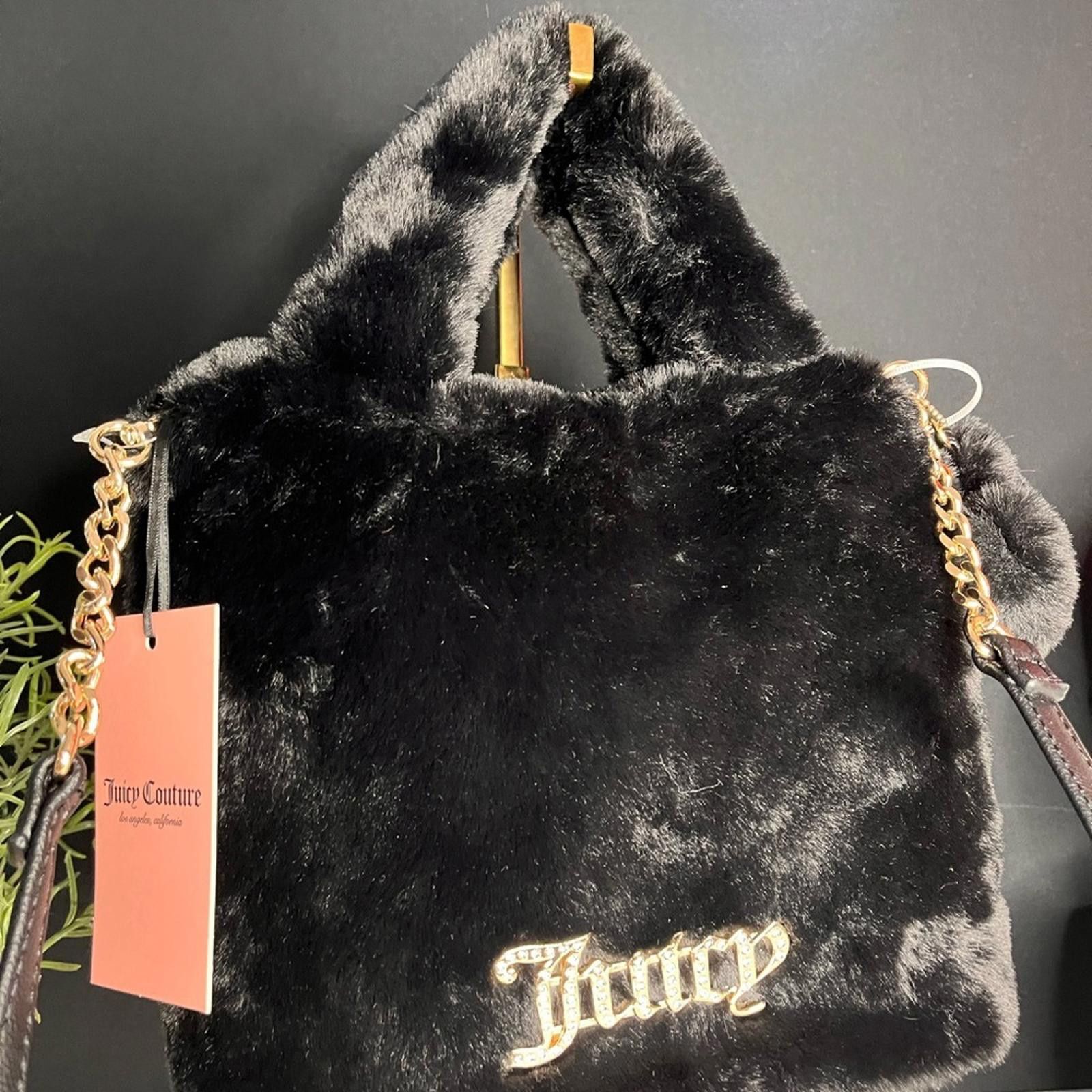 Juicy Couture Jeans Juicy Couture Fluffy Mini Tote Bag With Removable Strap Size ONE SIZE - 2 Thumbnail