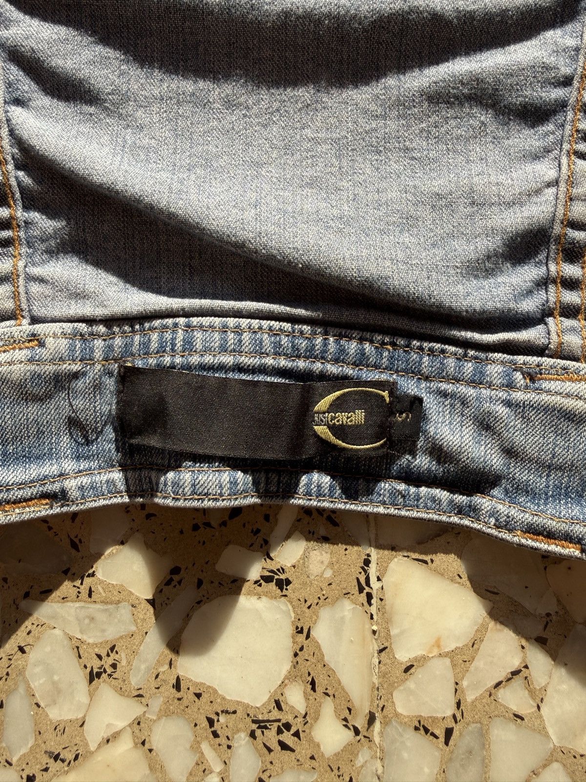 Just Cavalli Roberto Just Cavalli Vintage Denim Trim Blue Jacket S Italy Size S / US 4 / IT 40 - 6 Thumbnail