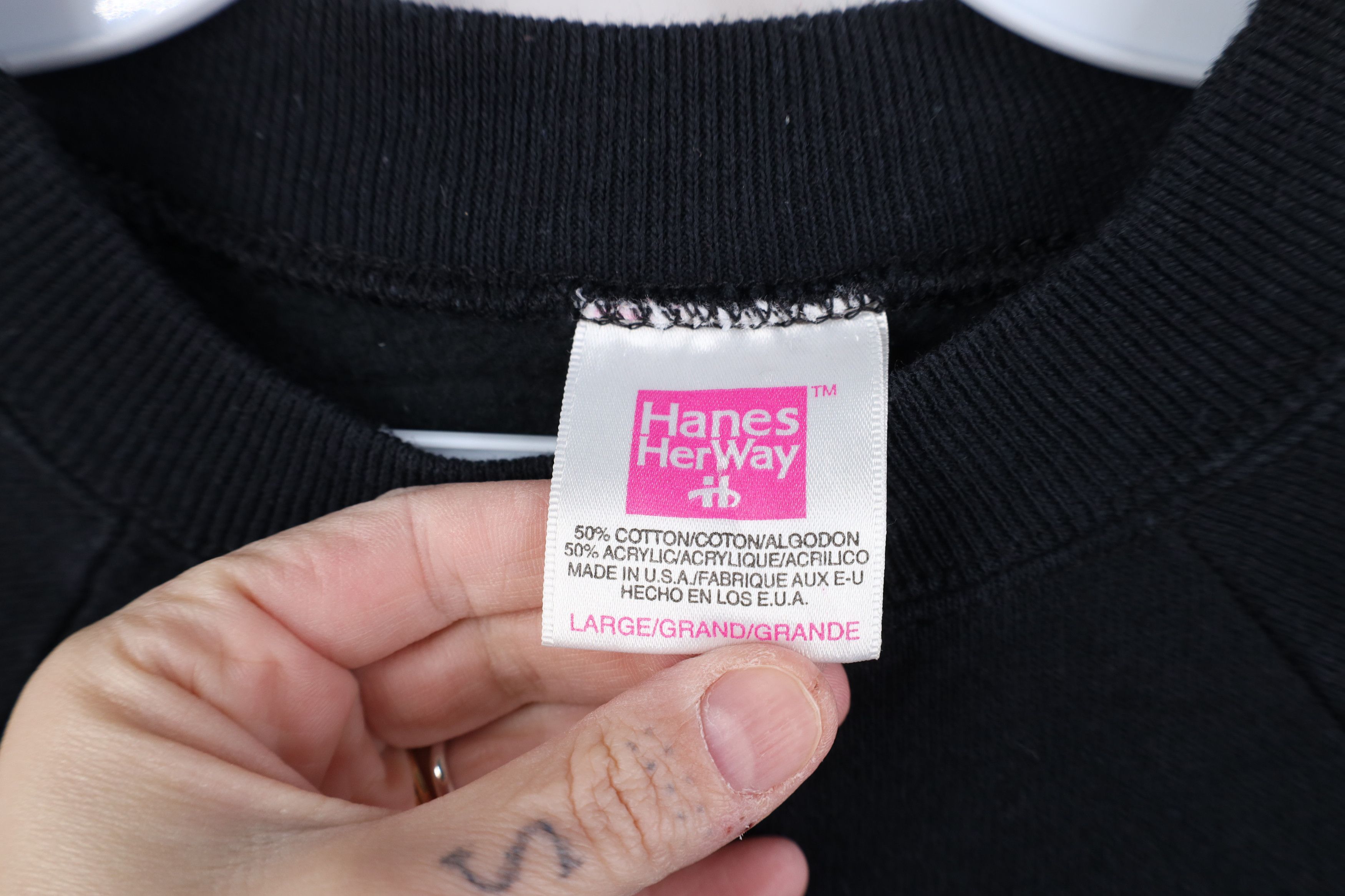 Vintage Vintage 90s Christmas Seasons Greetings Sweatshirt Black USA Size L / US 10 / IT 46 - 6 Thumbnail