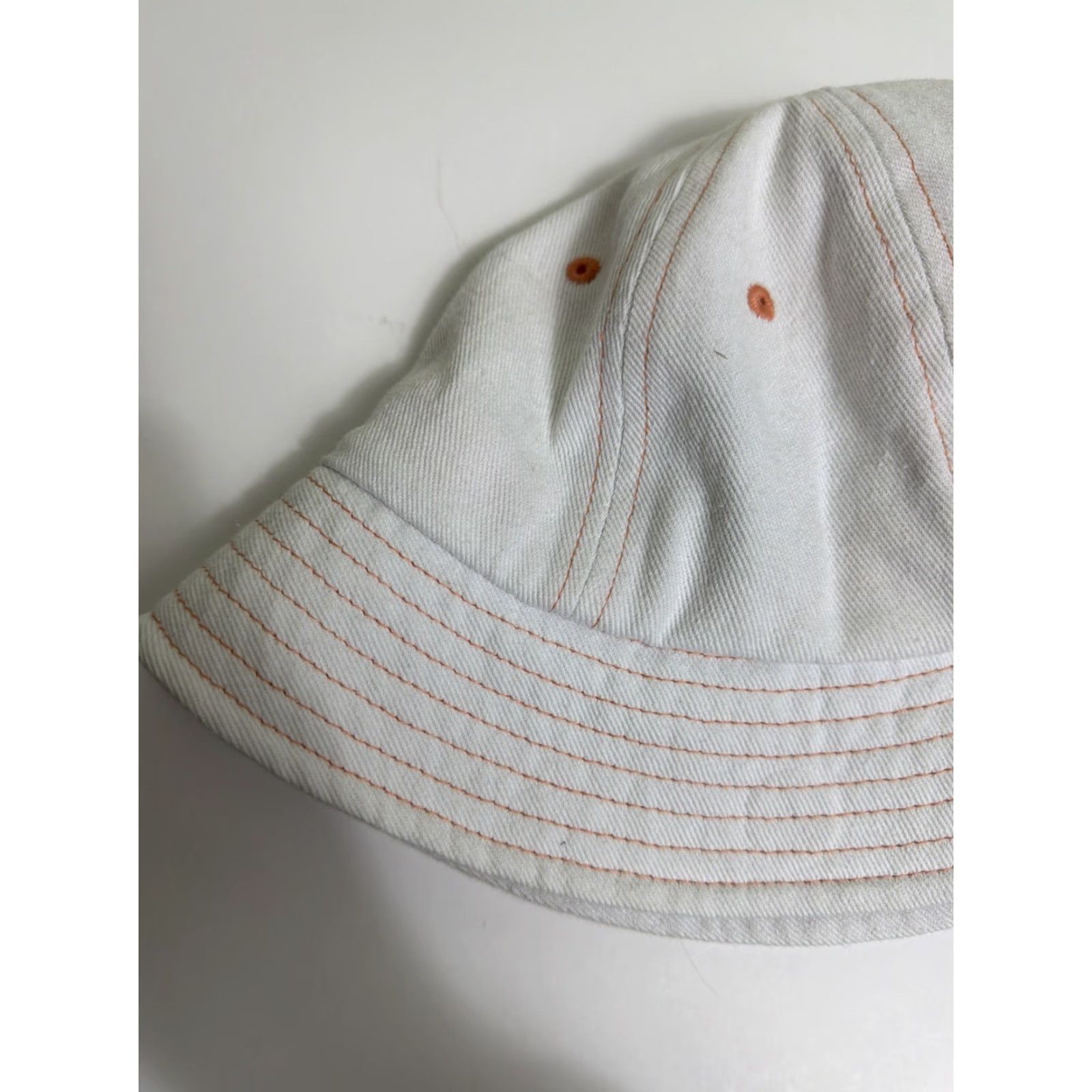 Obey VINTAGE Obey Bucket Hat 100% Cotton White Orange One Size Women Size ONE SIZE - 7 Thumbnail