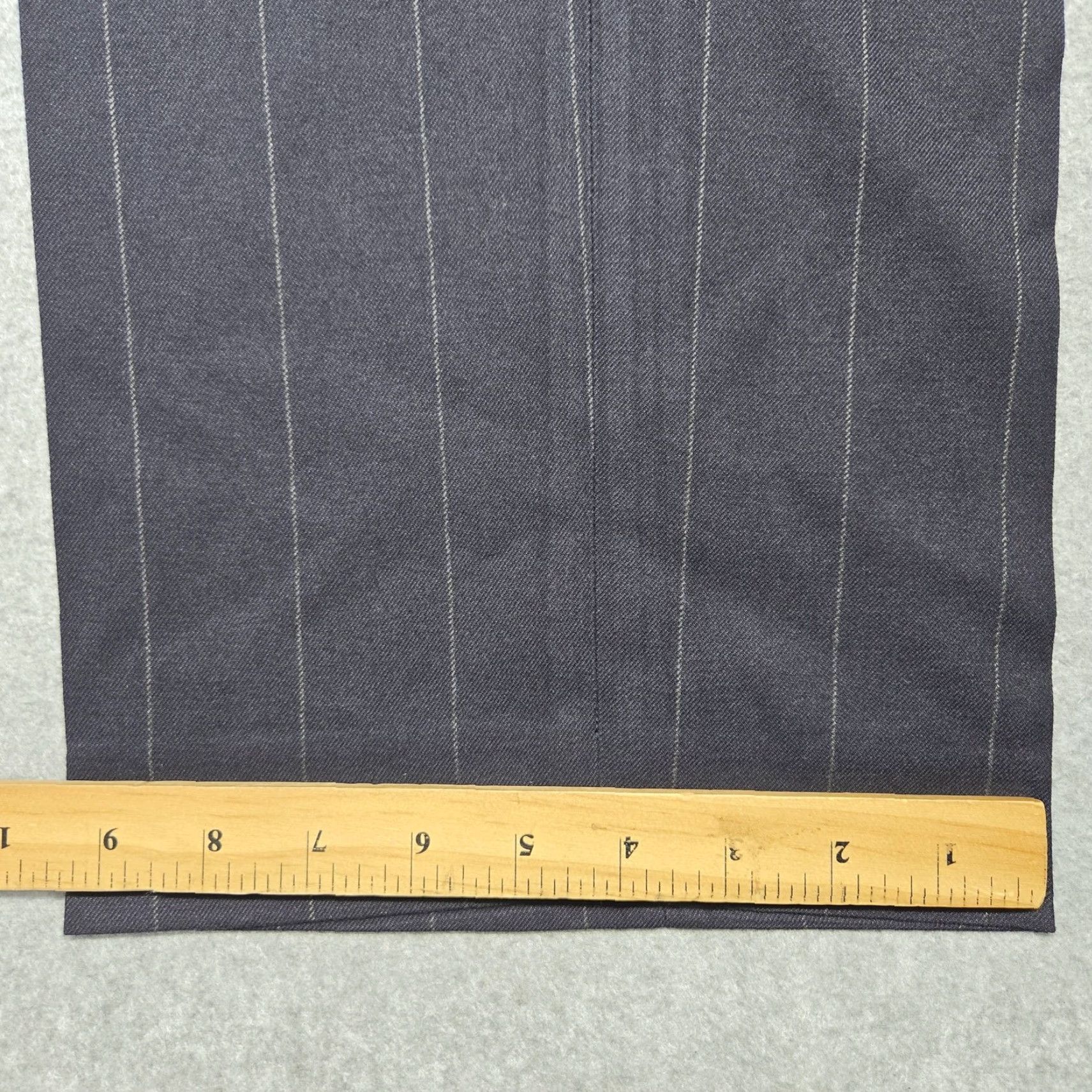 J.Crew J.CREW Suit Pants Mens 34 Blue Striped Wool Classic Fit Belted Vietnam Size 34R - 5 Thumbnail