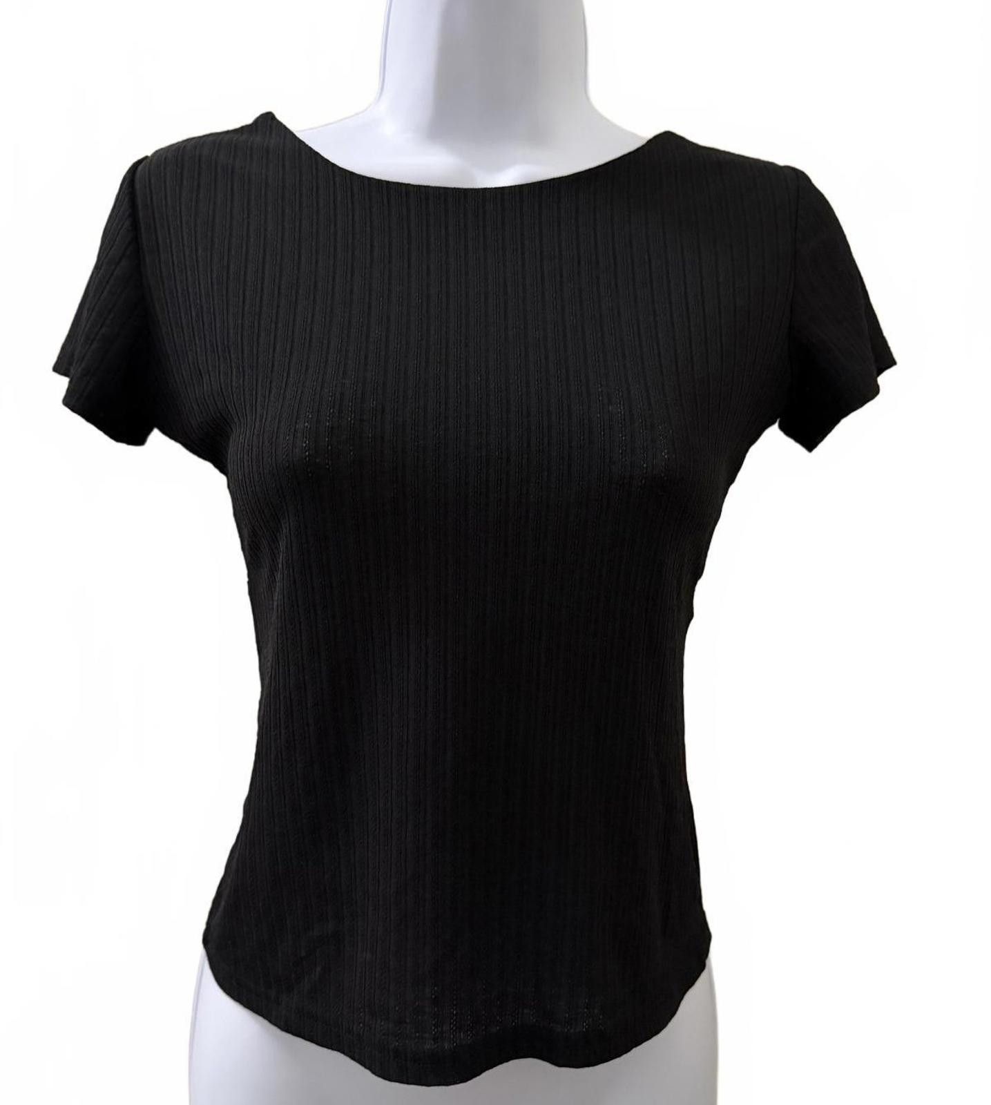 Other HAPPO Knit Top w/ Back Tie in Black (X-SMALL/SMALL) Size XS / US 0-2 / IT 36-38 - 2 Thumbnail