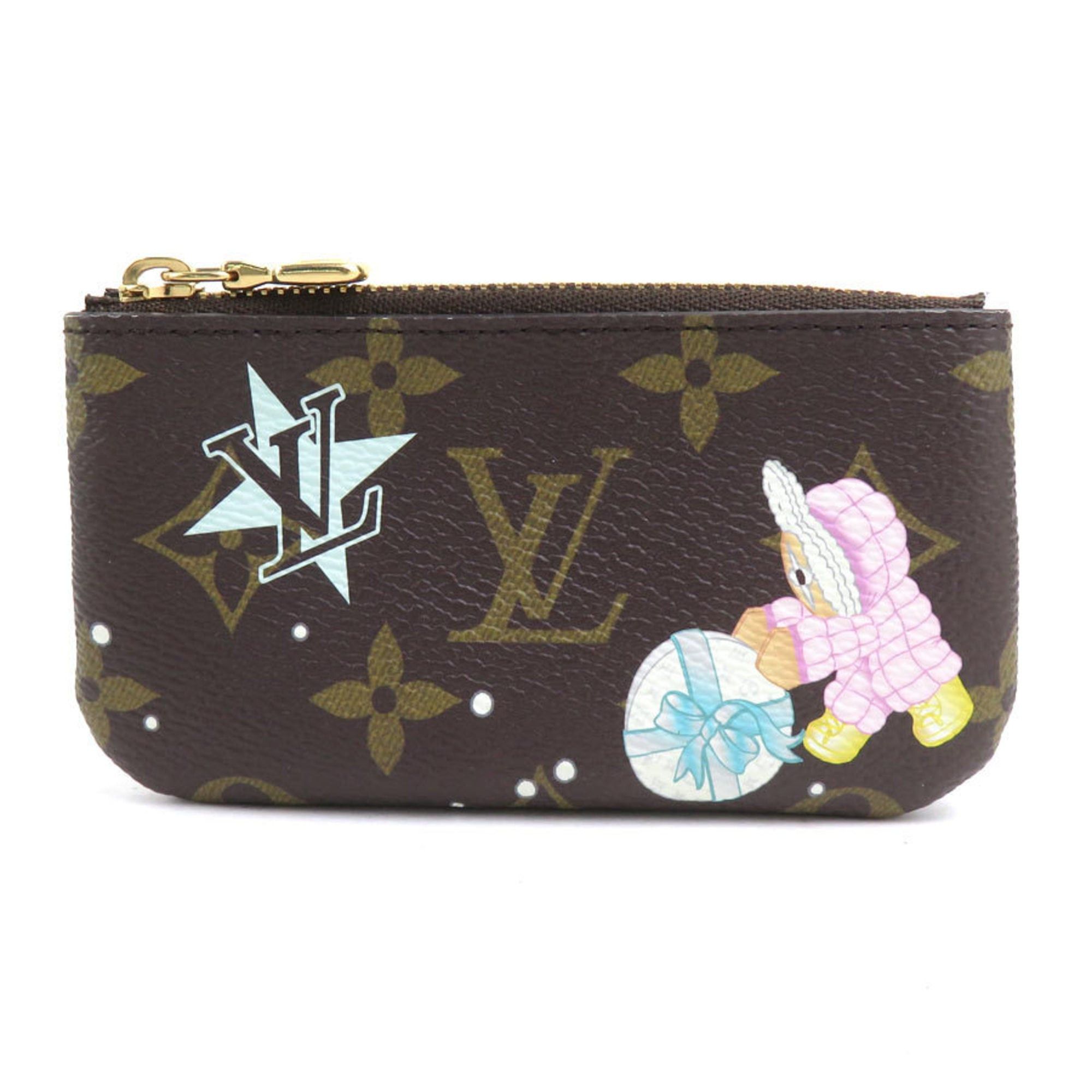 Louis Vuitton Louis Vuitton Vivienne Monogram Pochette Clé Wallet with Coin Purse, Canvas, Brown, Unisex, M12229 56517n Size ONE SIZE - 1 Thumbnail