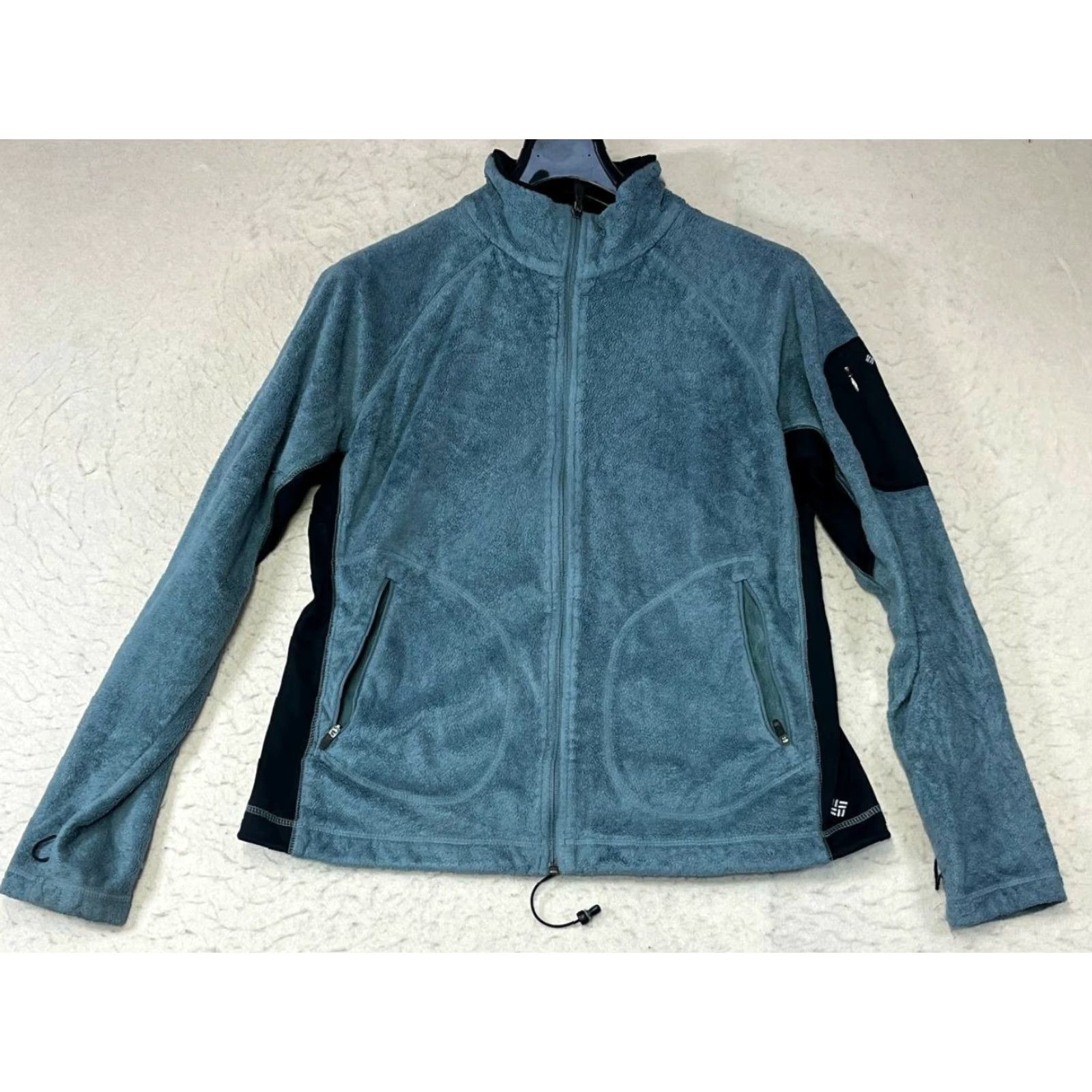 Vintage Columbia Jacket Fleece Blue XL Women Front Zip Pockets Logo Hiking Size XL / US 12-14 / IT 48-50 - 2 Thumbnail