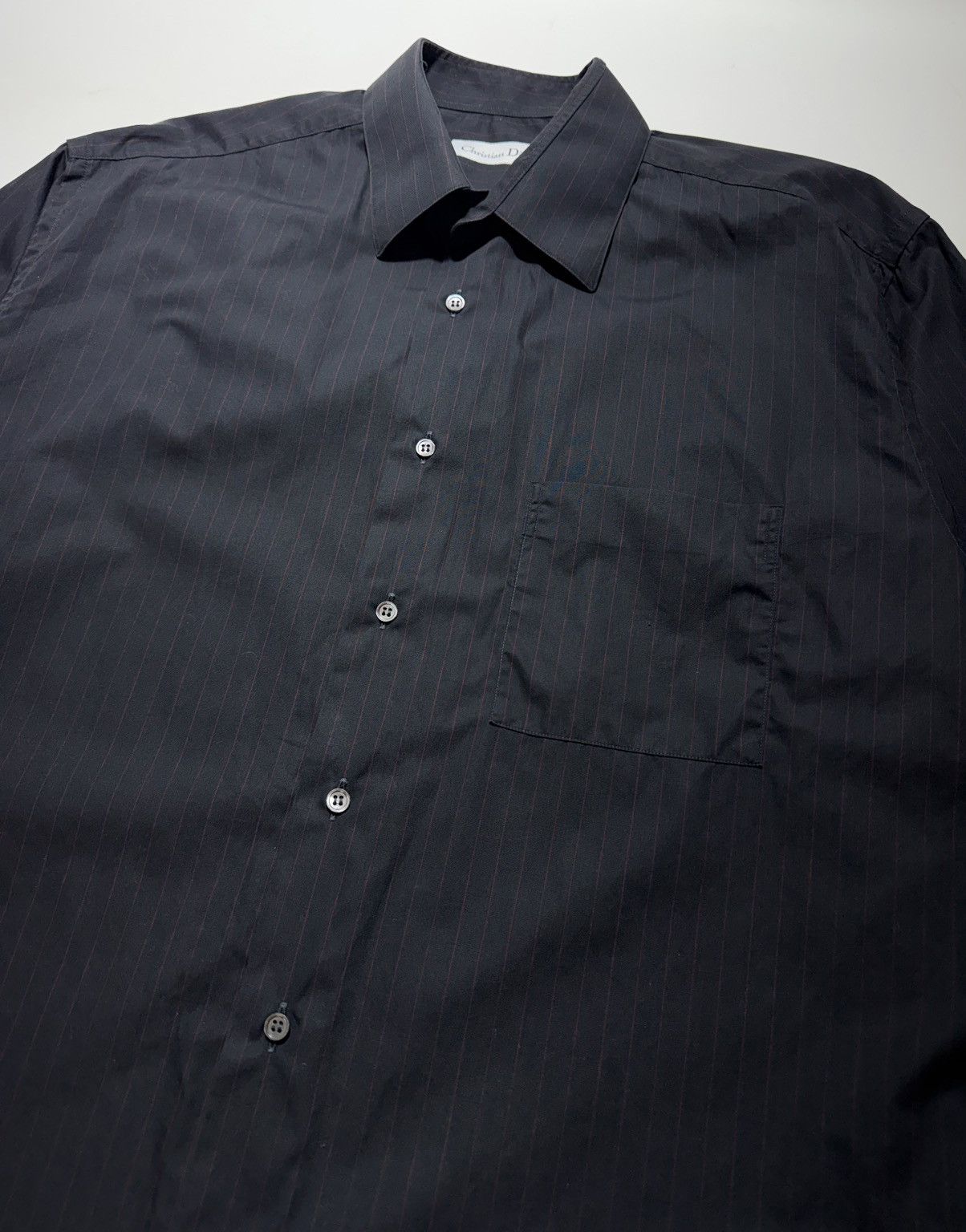 Christian Dior Monsieur Vintage Cristian Dior Stripped Shirt Size US L / EU 52-54 / 3 - 3 Thumbnail