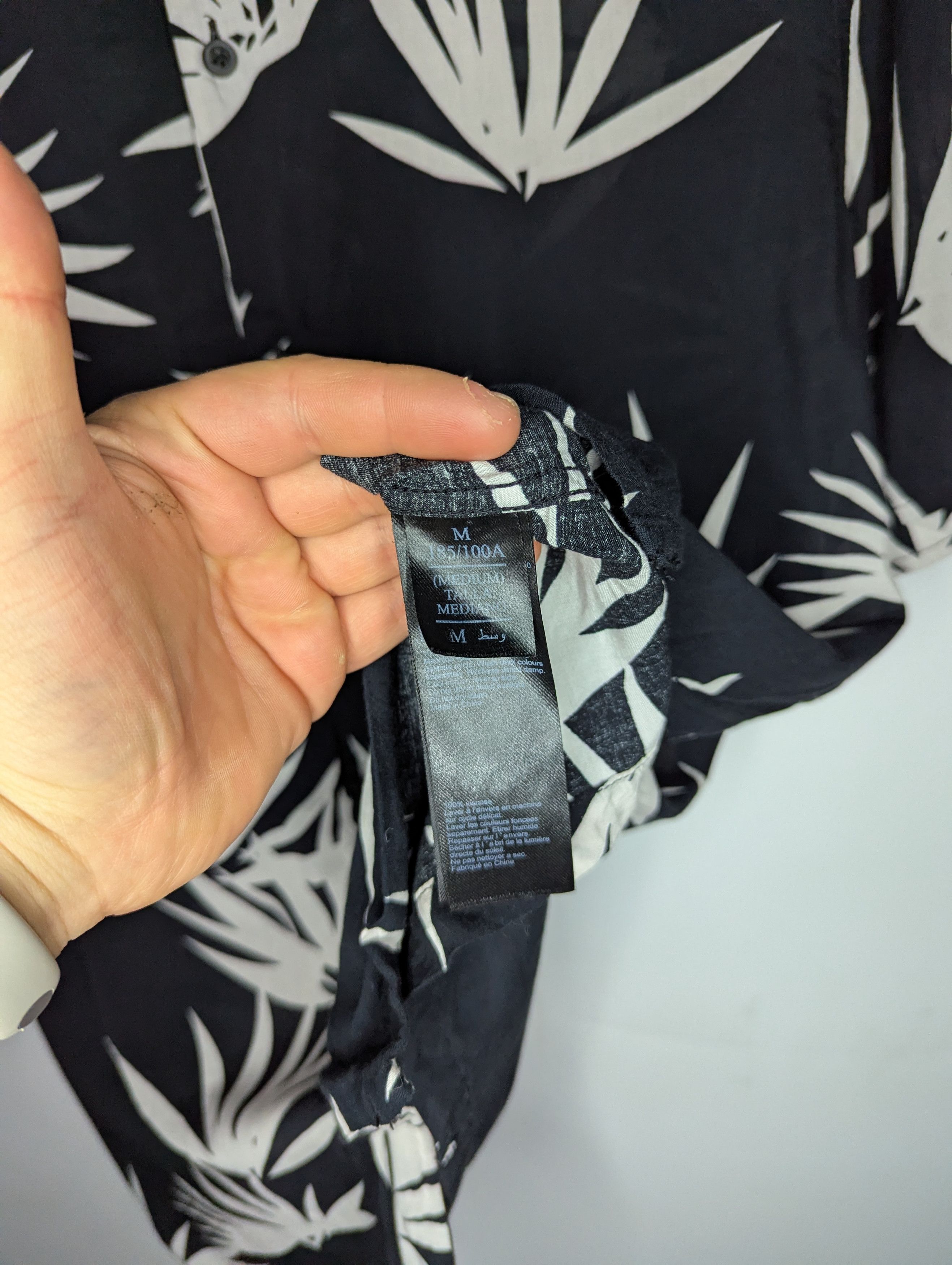 Allsaints ALLSAINTS BHUTAN Men`s Palm Tree Hawaiian Shir Size US M / EU 48-50 / 2 - 14 Thumbnail