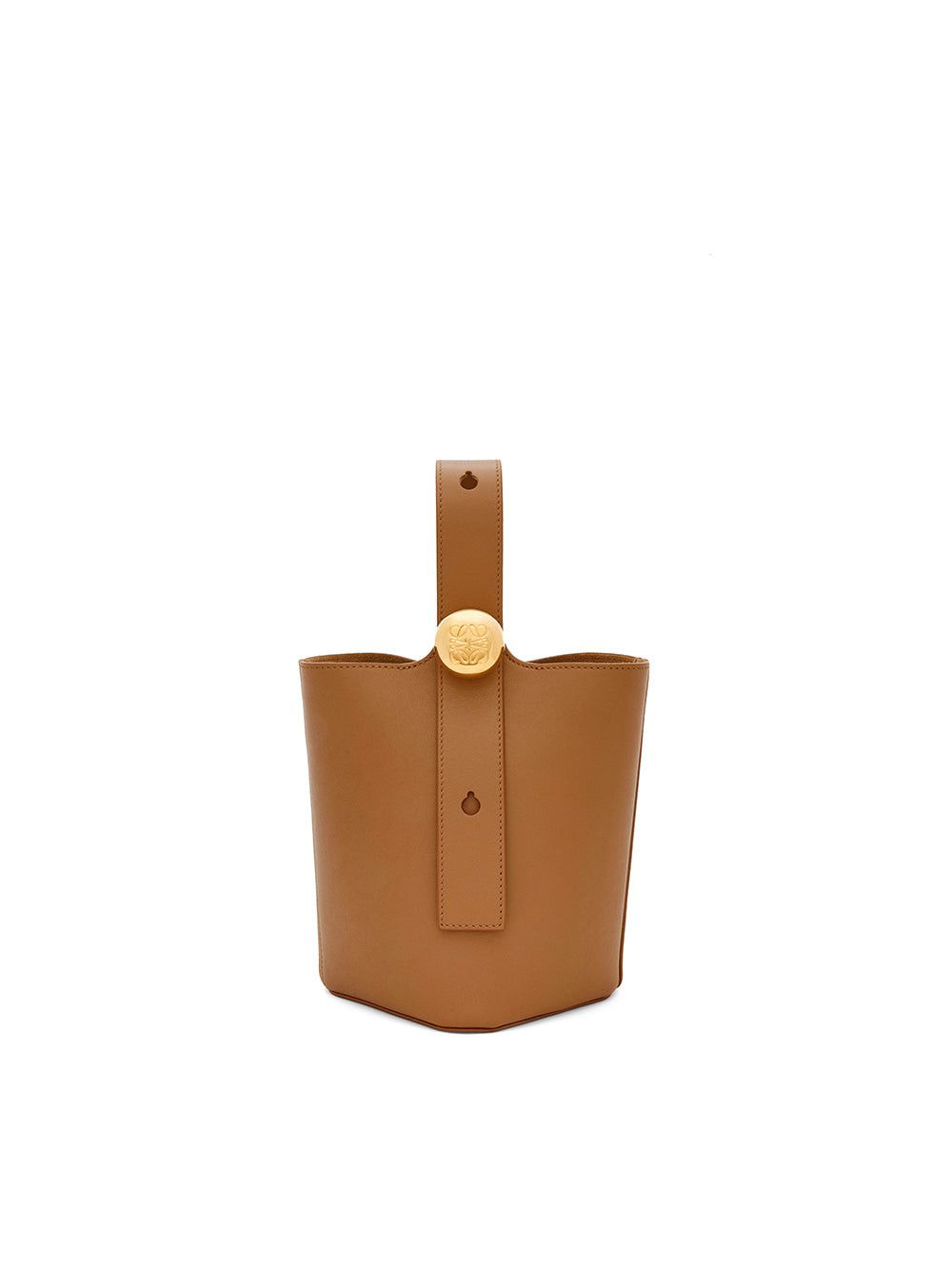 image of Loewe Mini Pebble Bucket Bag in Oak, Women's