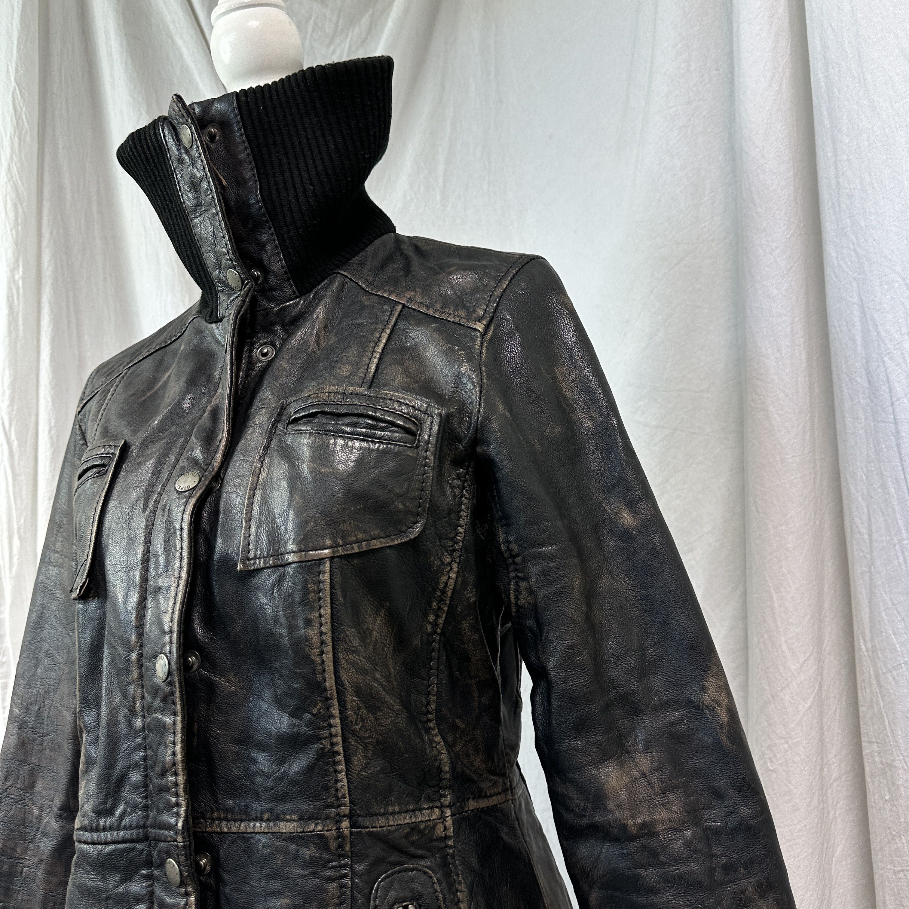 Vintage Vintage Leather Maxi Washed Matrix Coat/Jacket 00s Size US M / EU 48-50 / 2 - 6 Thumbnail