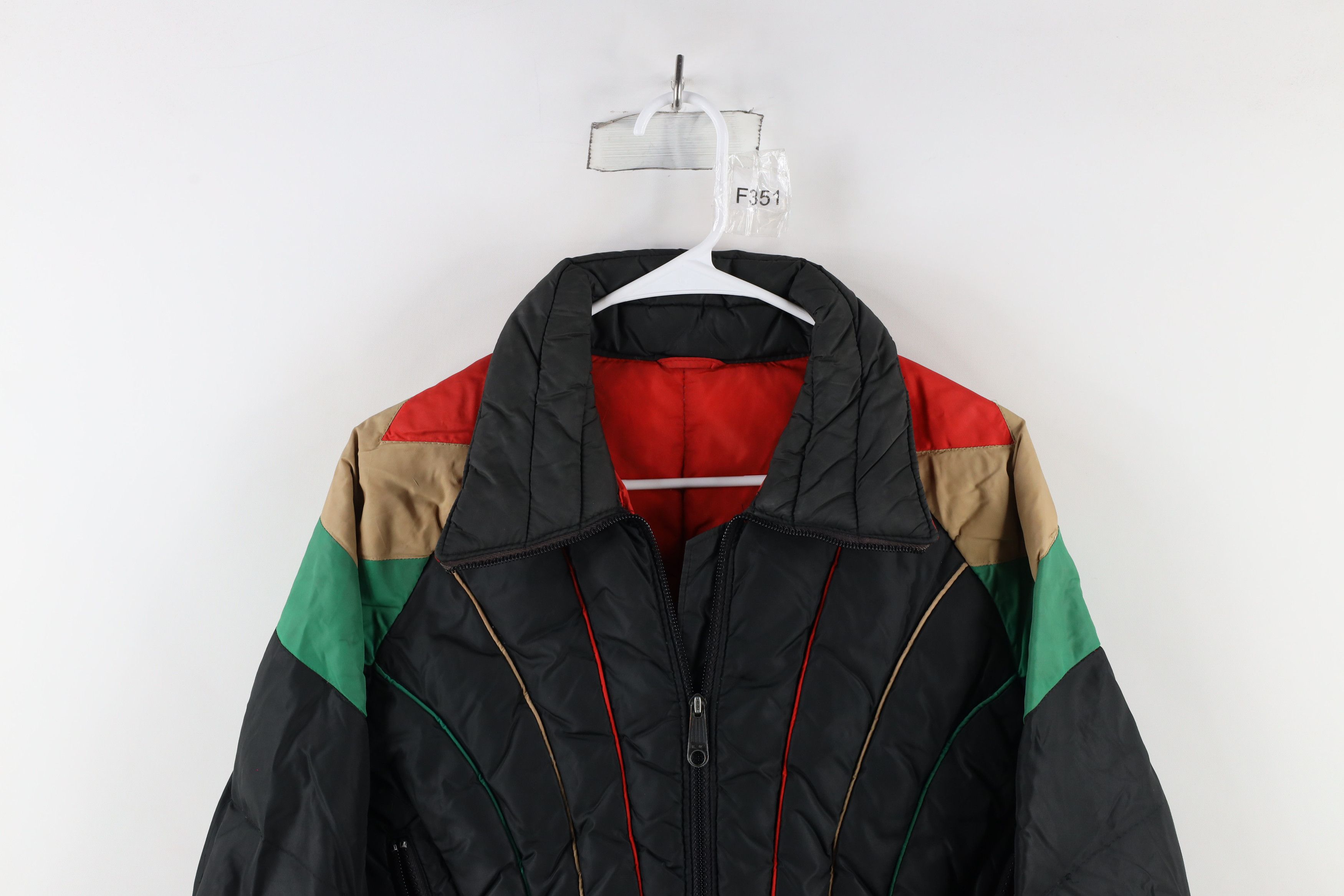 Vintage Vintage 60s 70s Streetwear Striped Duck Down Puffer Jacket Size M / US 6-8 / IT 42-44 - 2 Thumbnail