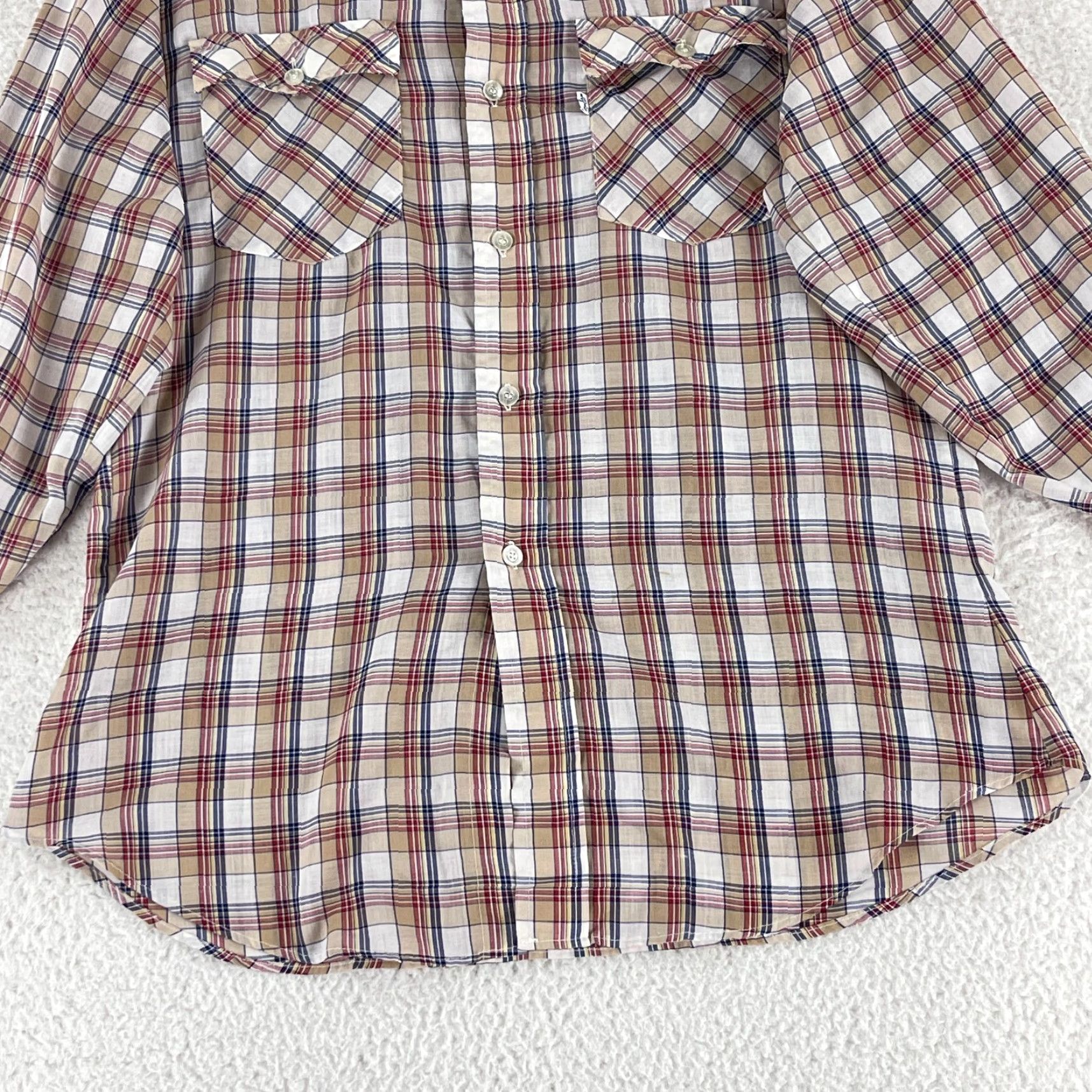 Levi's Levi's Plaid Button-Up Long Sleeve Shirt Mens L Blue VTG Casual Lightweight Cotton 90s Western Regular Size US L / EU 52-54 / 3 - 5 Thumbnail