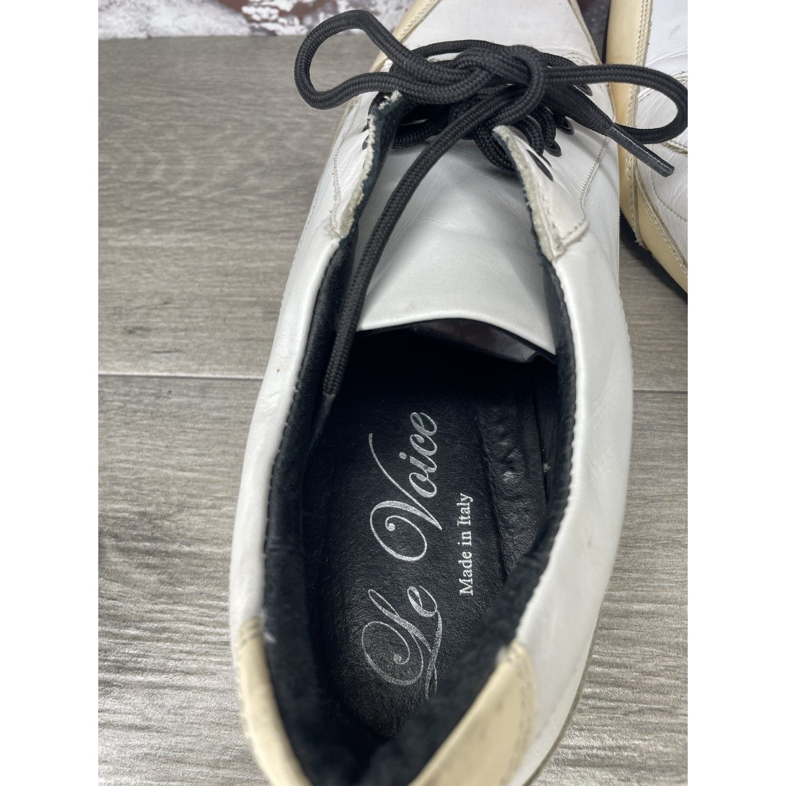 Vice Le Voice White Patent Leather Pointed Toe Oxfords Dress Shoe Size US 10.5 / EU 43-44 - 7 Thumbnail