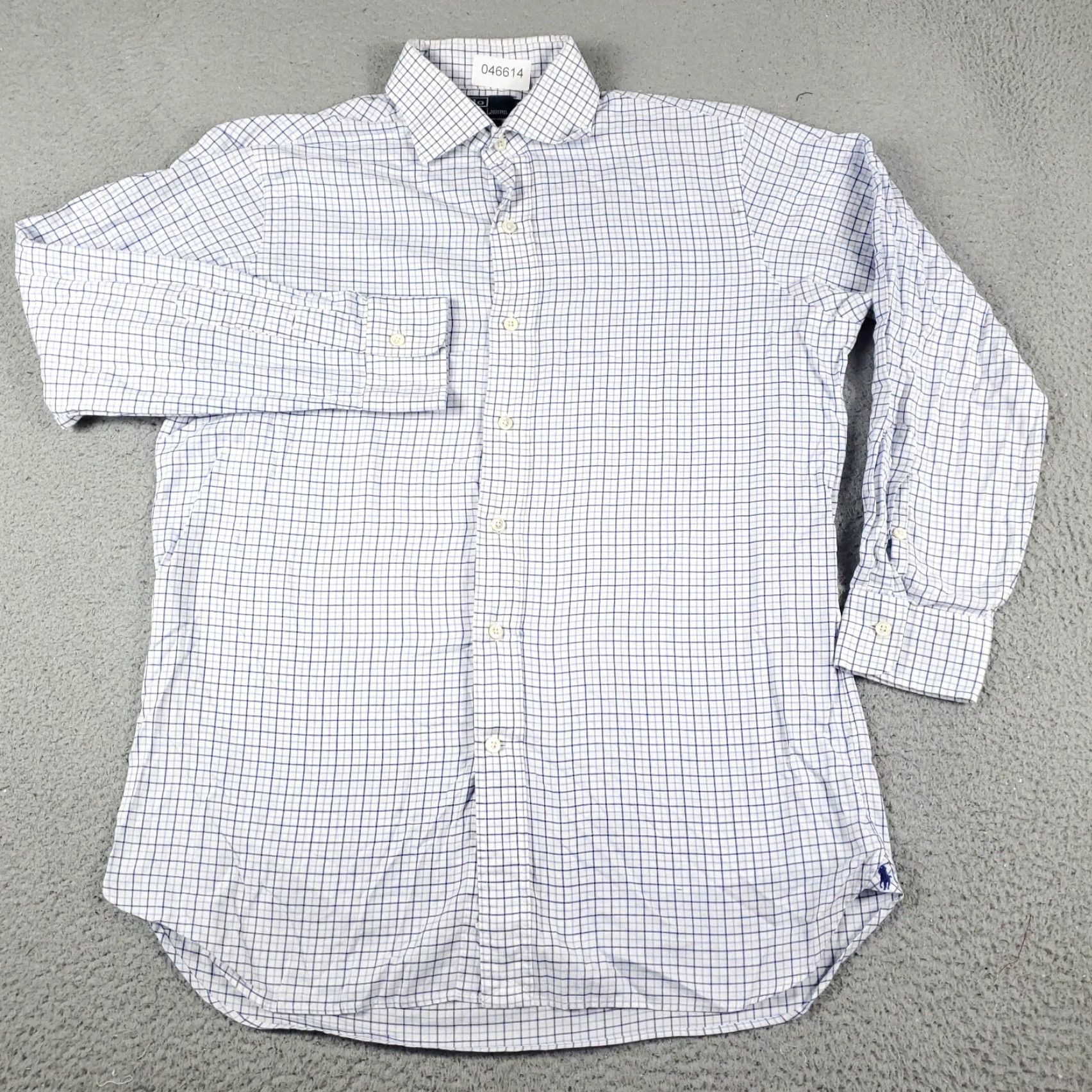 Ralph Lauren Ralph Lauren Dress Shirt Mens 15.5 Blue White Check Button-Down Long Sleeve Professional Classic Retail Fit Regular Size 15.5 Mens Size 40R - 2 Thumbnail
