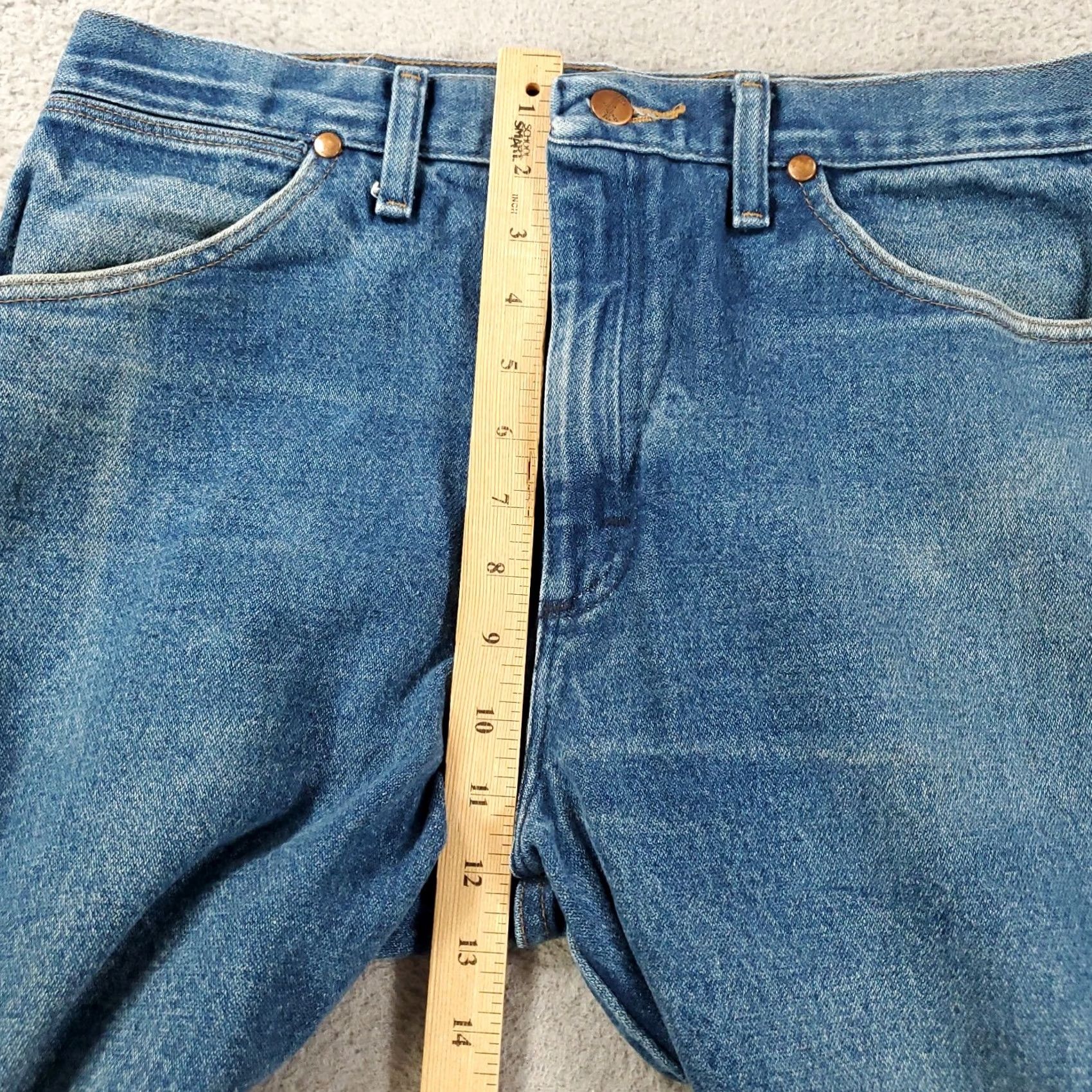 Wrangler Wrangler Cowboy Cut Jeans Slim 34x31 Mens 936 Regular Straight Blue Denim 5-Pocket USA 90s Southwestern 936PWD Size US 34 / EU 50 - 3 Thumbnail