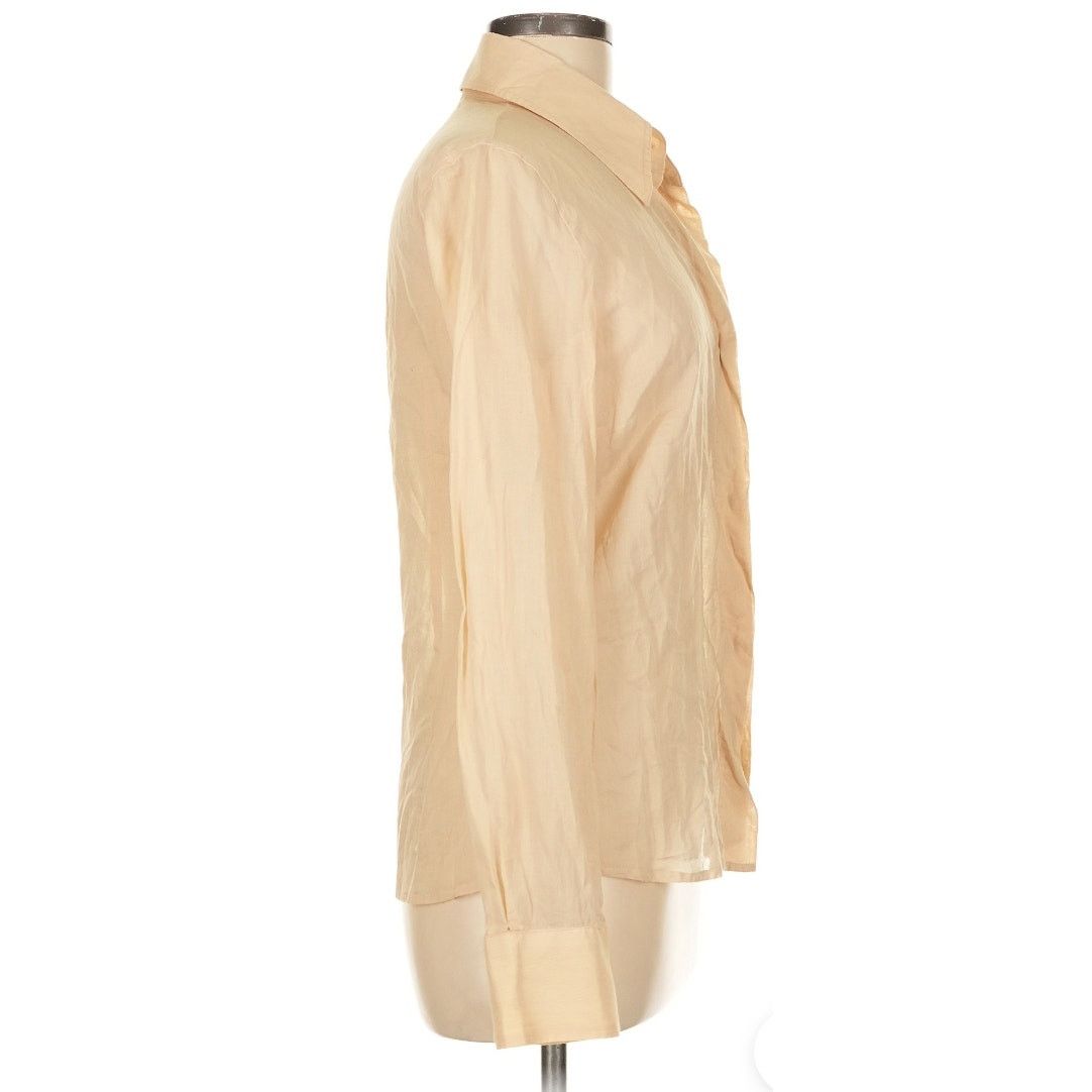 Costume National Costume National beige long-sleeve linen button-down Size S / US 4 / IT 40 - 4 Thumbnail