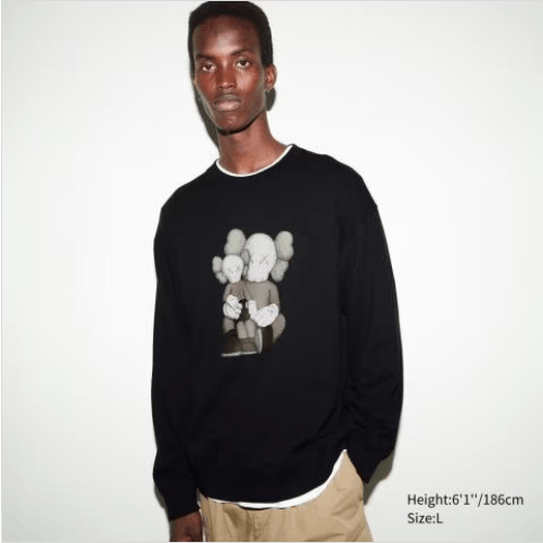 Japanese Brand Uniqlo X KAWS LONG SLEEVE SWEATSHIRT Size US S / EU 44-46 / 1 - 6 Thumbnail